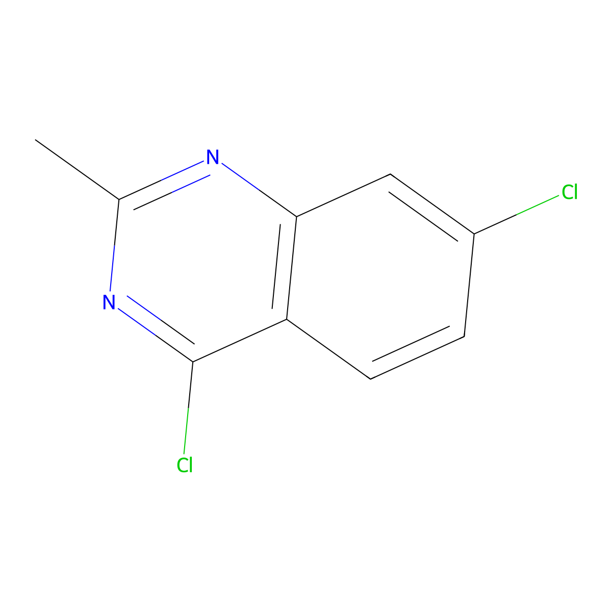4,7-Dichloro-2-methylquinazoline molecular structure, CAS 38154-43-7