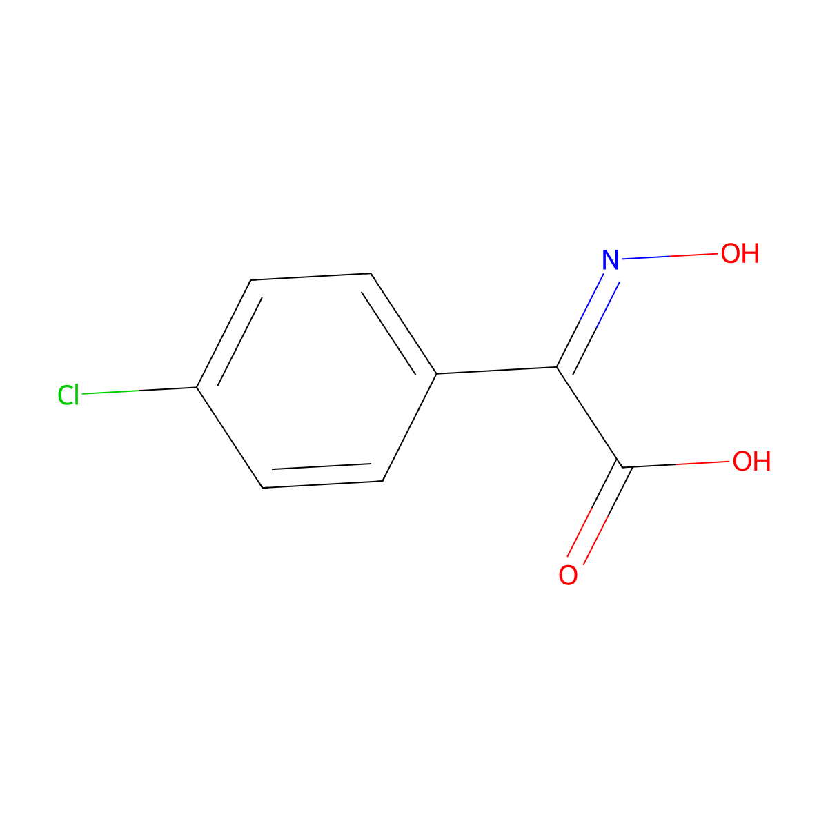 (2Z)-2-(4-chlorophenyl)-2-(N-hydroxyimino)acetic acid molecular structure, CAS 38157-69-6