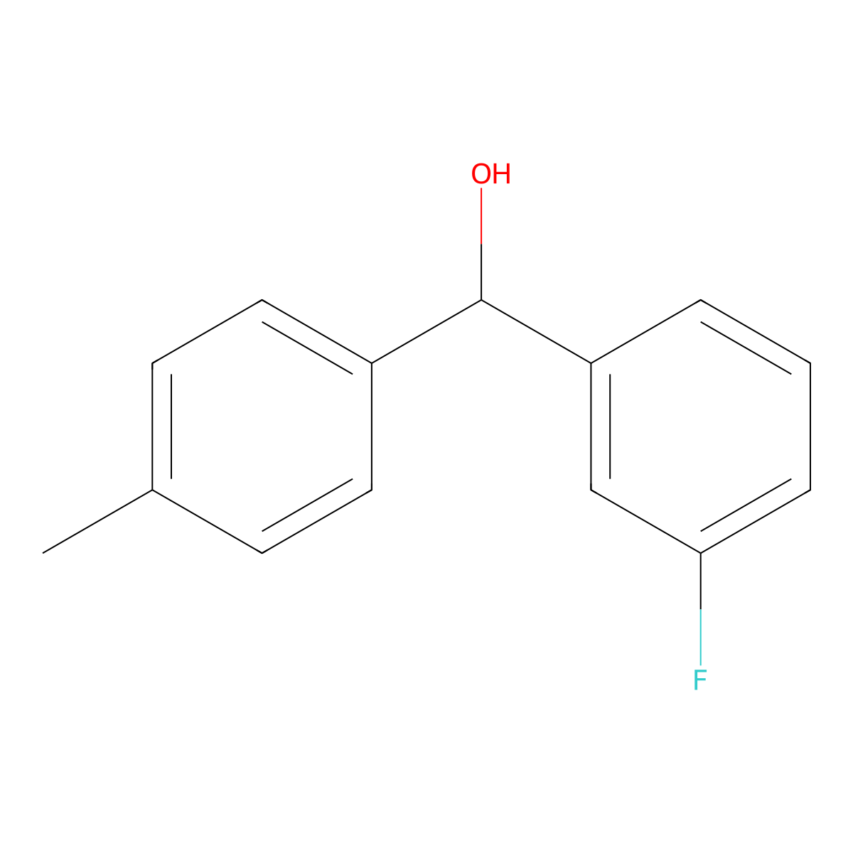 3-Fluoro-4'-methylbenzhydrol molecular structure, CAS 38158-76-8