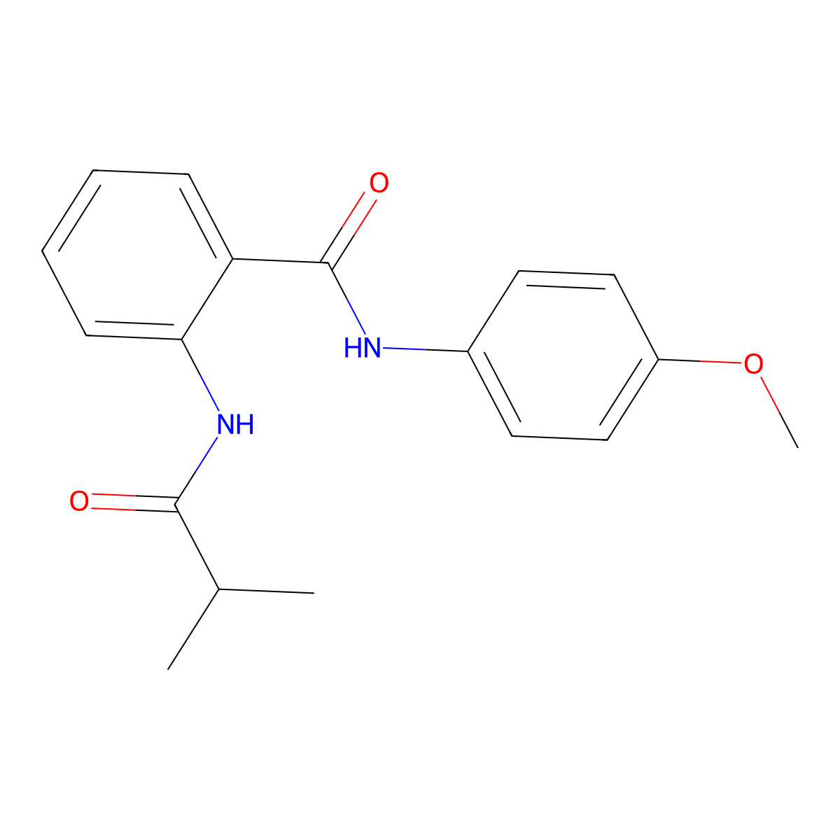 N-(4-methoxyphenyl)-2-(2-methylpropanoylamino)benzamide molecular structure, CAS 38163-67-6