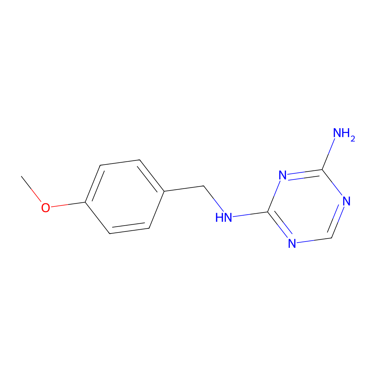 N2-(4-Methoxybenzyl)-1,3,5-triazine-2,4-diamine molecular structure, CAS 38164-19-1