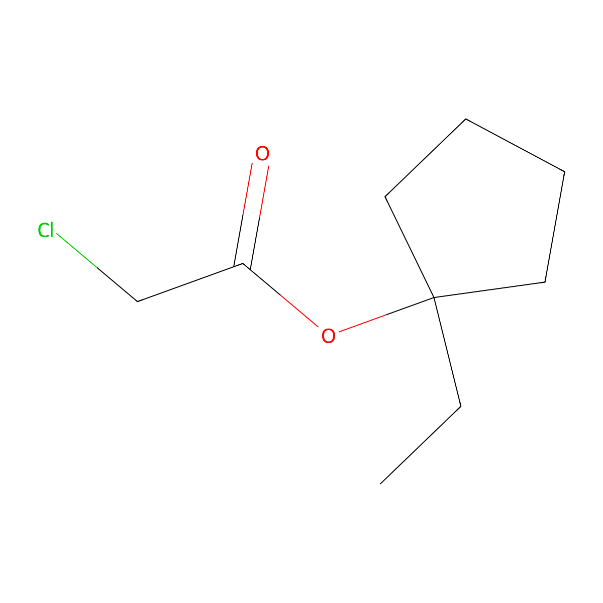 1-Ethylcyclopentyl 2-Chloroacetate molecular structure, CAS 381664-92-2