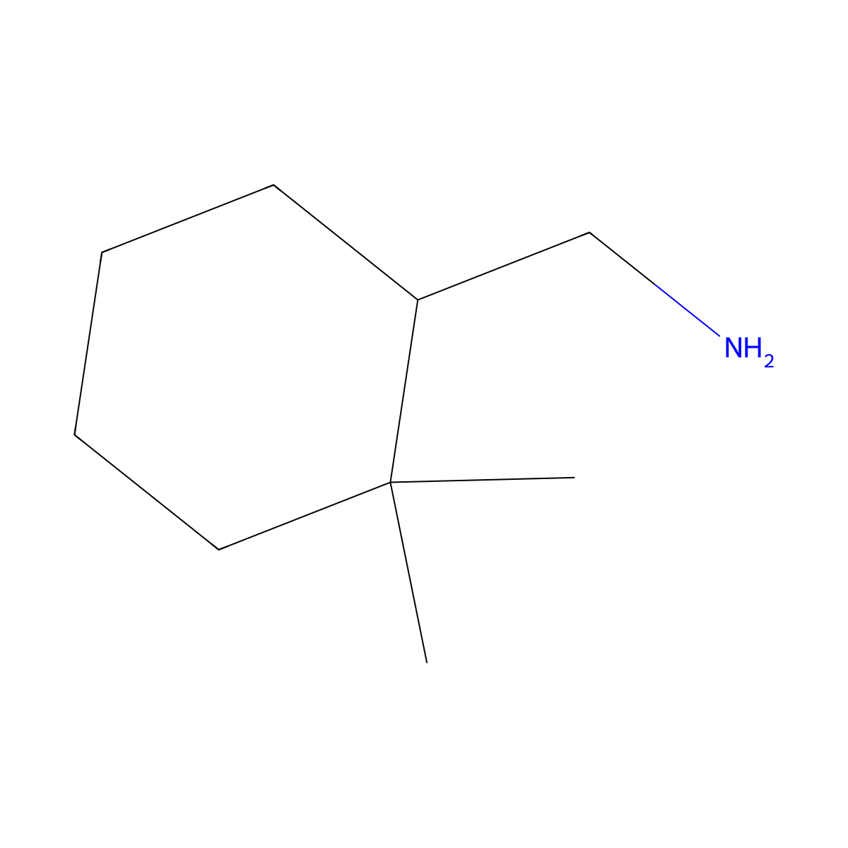2,2-Dimethylcyclohexanemethanamine molecular structure, CAS 381665-67-4