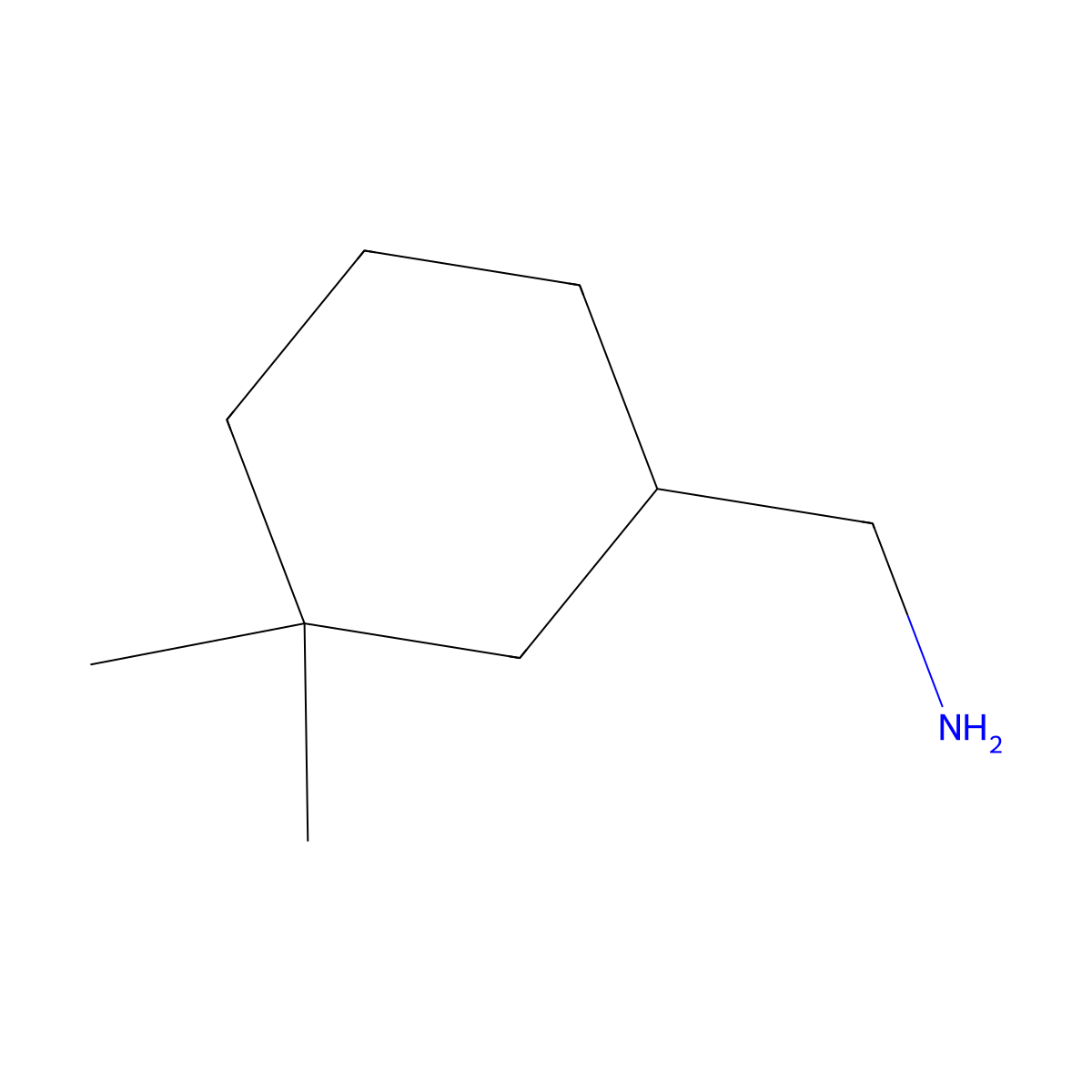 3,3-Dimethylcyclohexanemethanamine molecular structure, CAS 381665-68-5