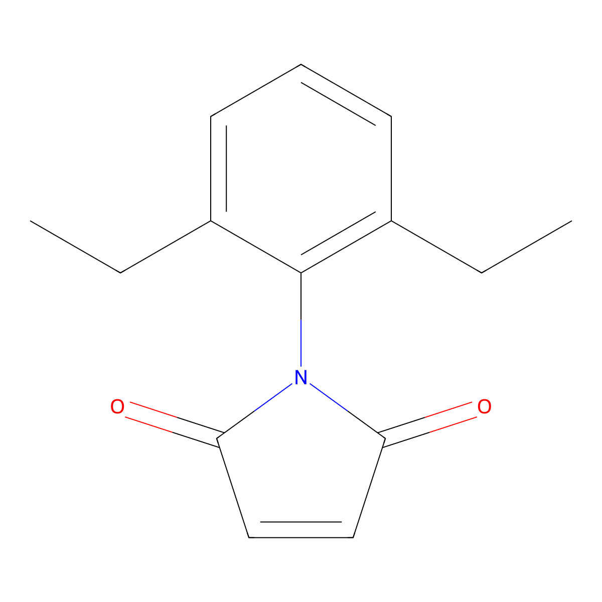 1-(2,6-diethylphenyl)-1H-pyrrole-2,5-dione molecular structure, CAS 38167-72-5
