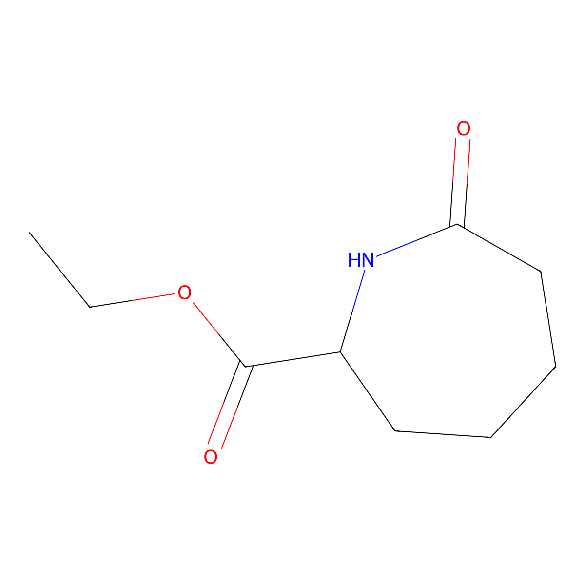 Ethyl 7-oxoazepane-2-carboxylate molecular structure, CAS 38167-88-3