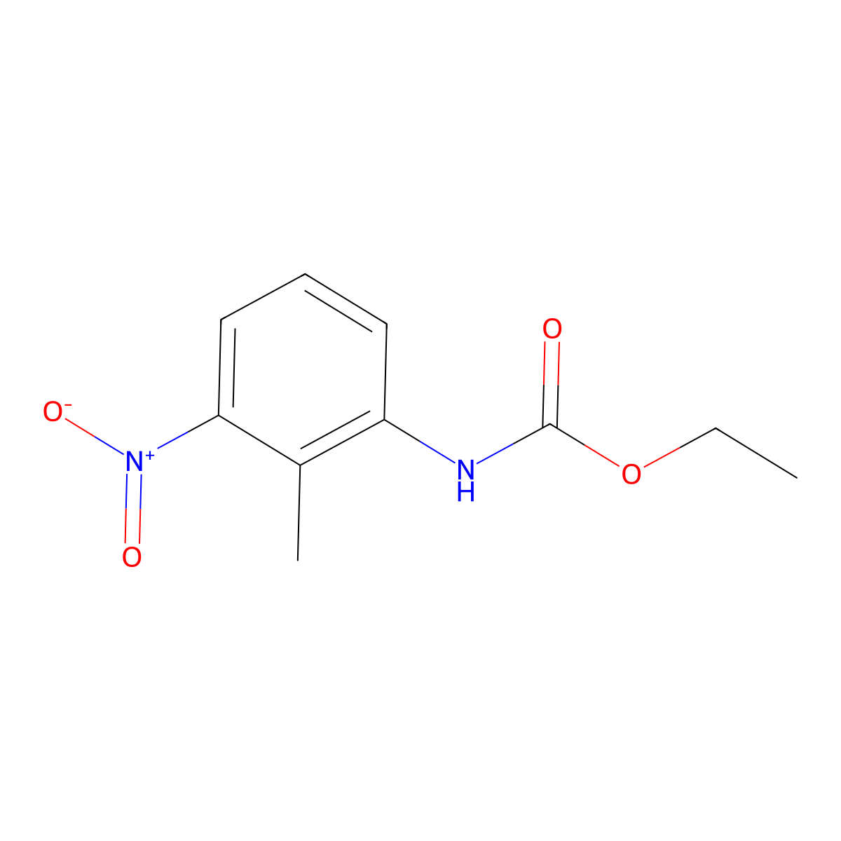 N-Ethoxycarbonyl-3-nitro-o-toluidine molecular structure, CAS 381670-28-6