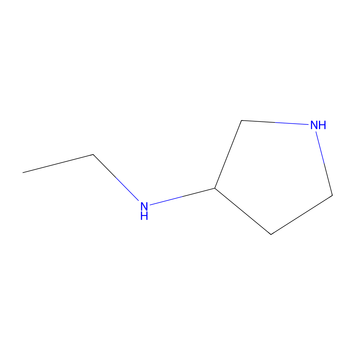 (3R)-(+)-3-(Ethylamino)pyrrolidine molecular structure, CAS 381670-30-0