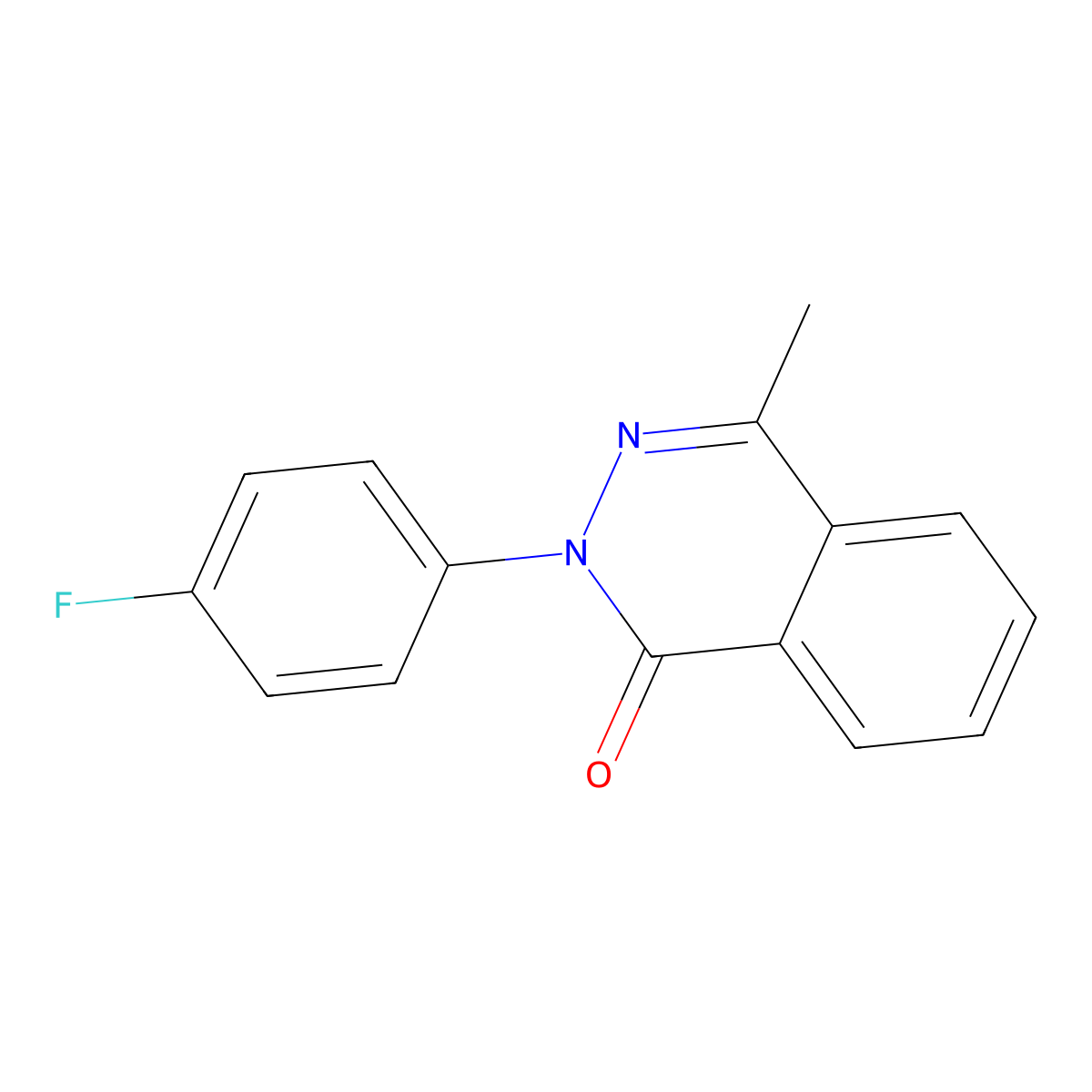2-(4-fluorophenyl)-4-methyl-1(2H)-phthalazinone molecular structure, CAS 381675-95-2
