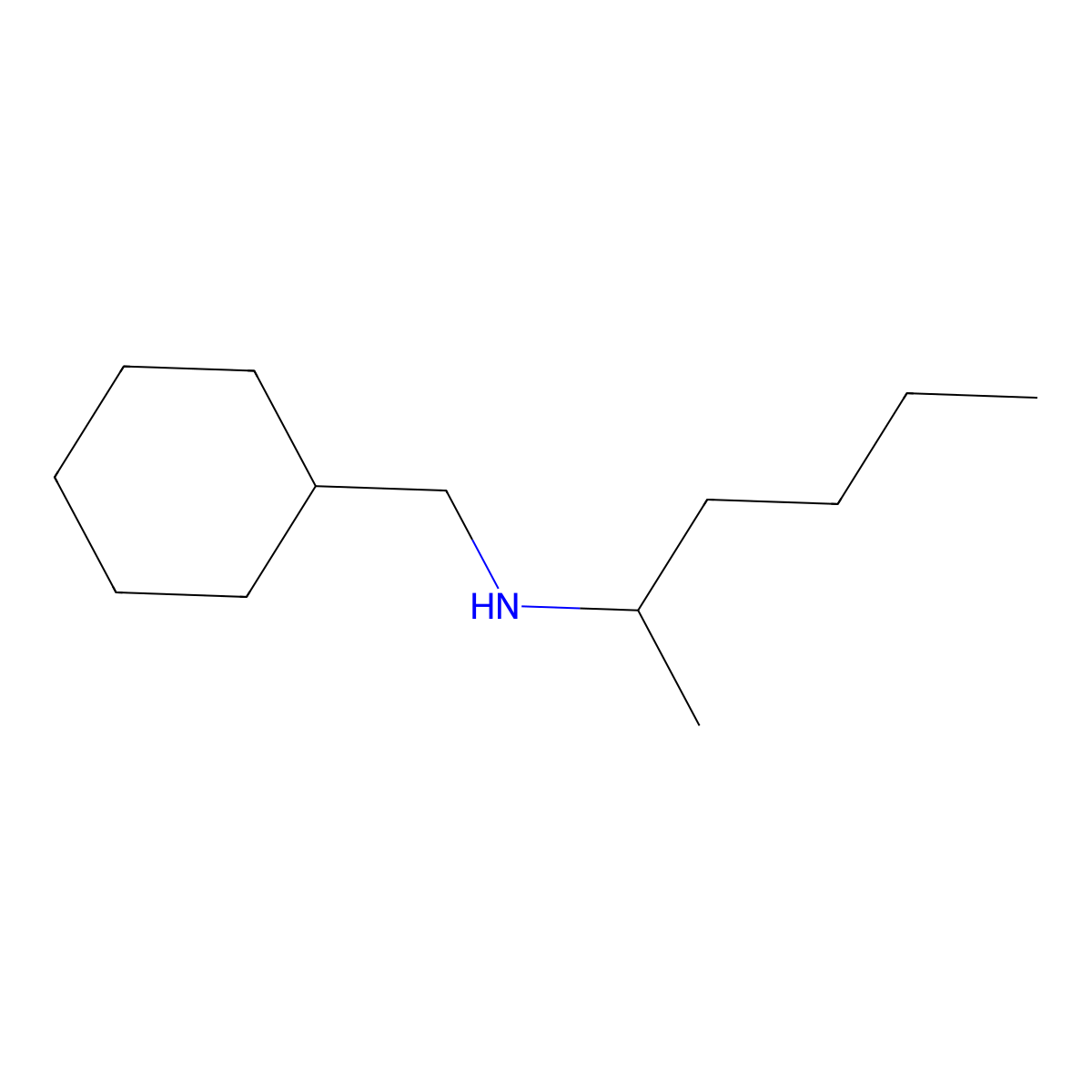 N-(cyclohexylmethyl)hexan-2-amine molecular structure, CAS 381676-96-6