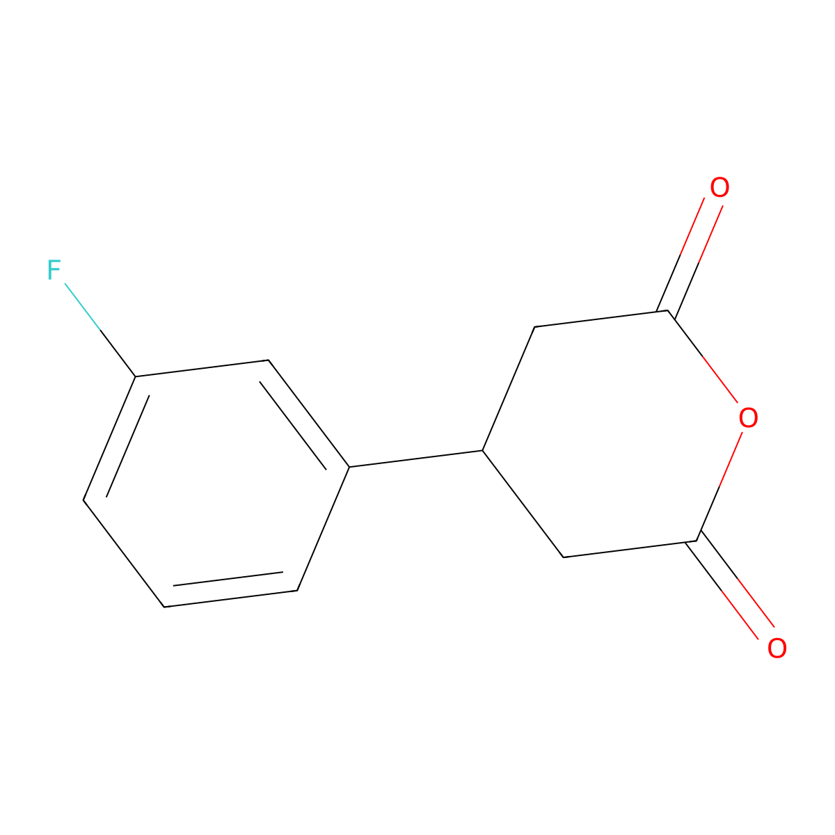 4-(3-Fluorophenyl)dihydro-2H-pyran-2,6(3H)-dione molecular structure, CAS 381677-75-4