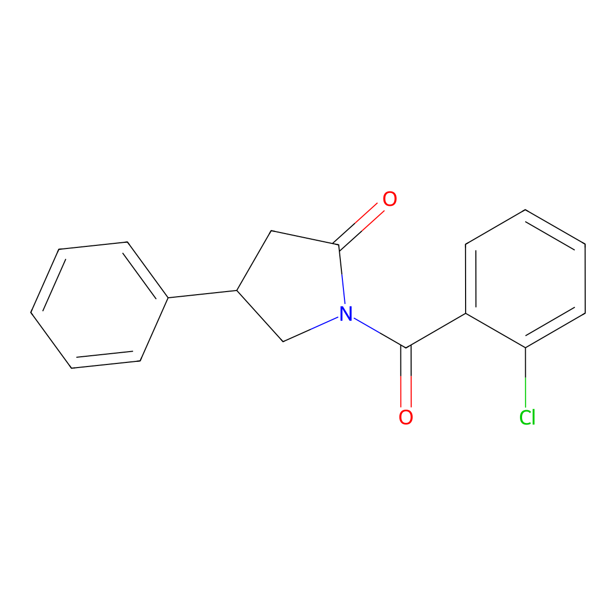 1-(2-Chlorobenzoyl)-4-phenylpyrrolidin-2-one molecular structure, CAS 381678-20-2