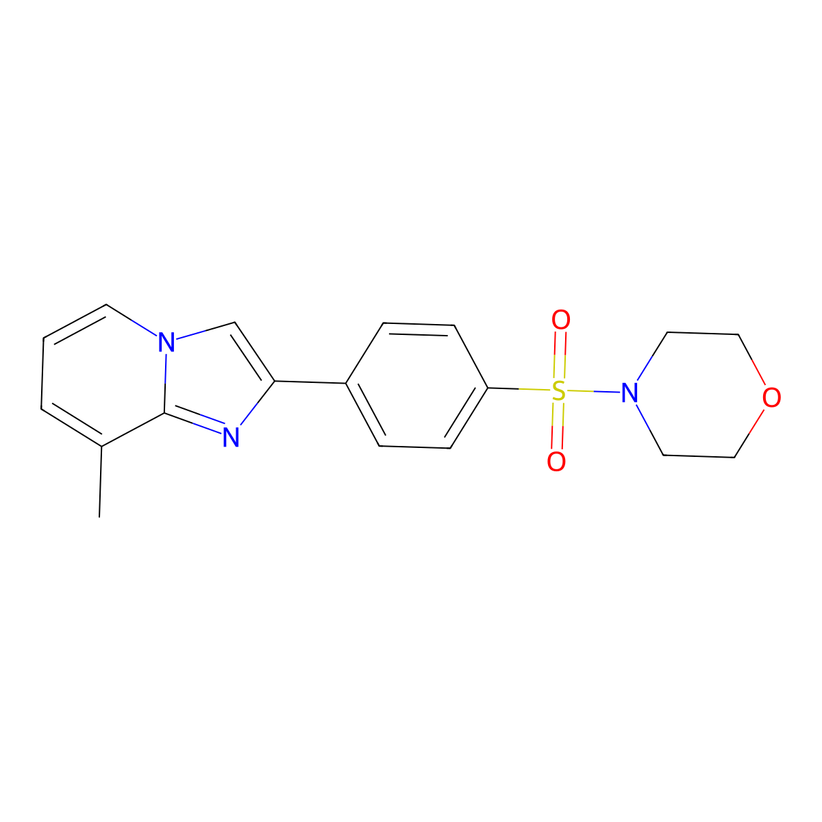 4-[4-(8-Methylimidazo[1,2-a]pyridin-2-yl)phenyl]sulfonylmorpholine molecular structure, CAS 381679-53-4