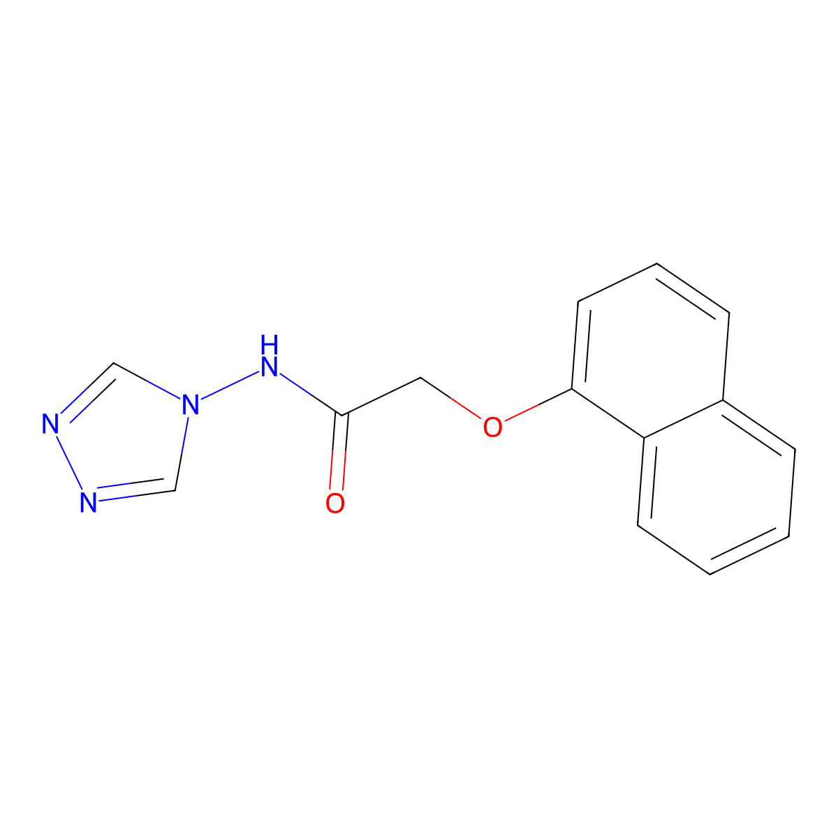 2-naphthalen-1-yloxy-N-(1,2,4-triazol-4-yl)acetamide molecular structure, CAS 381680-24-6