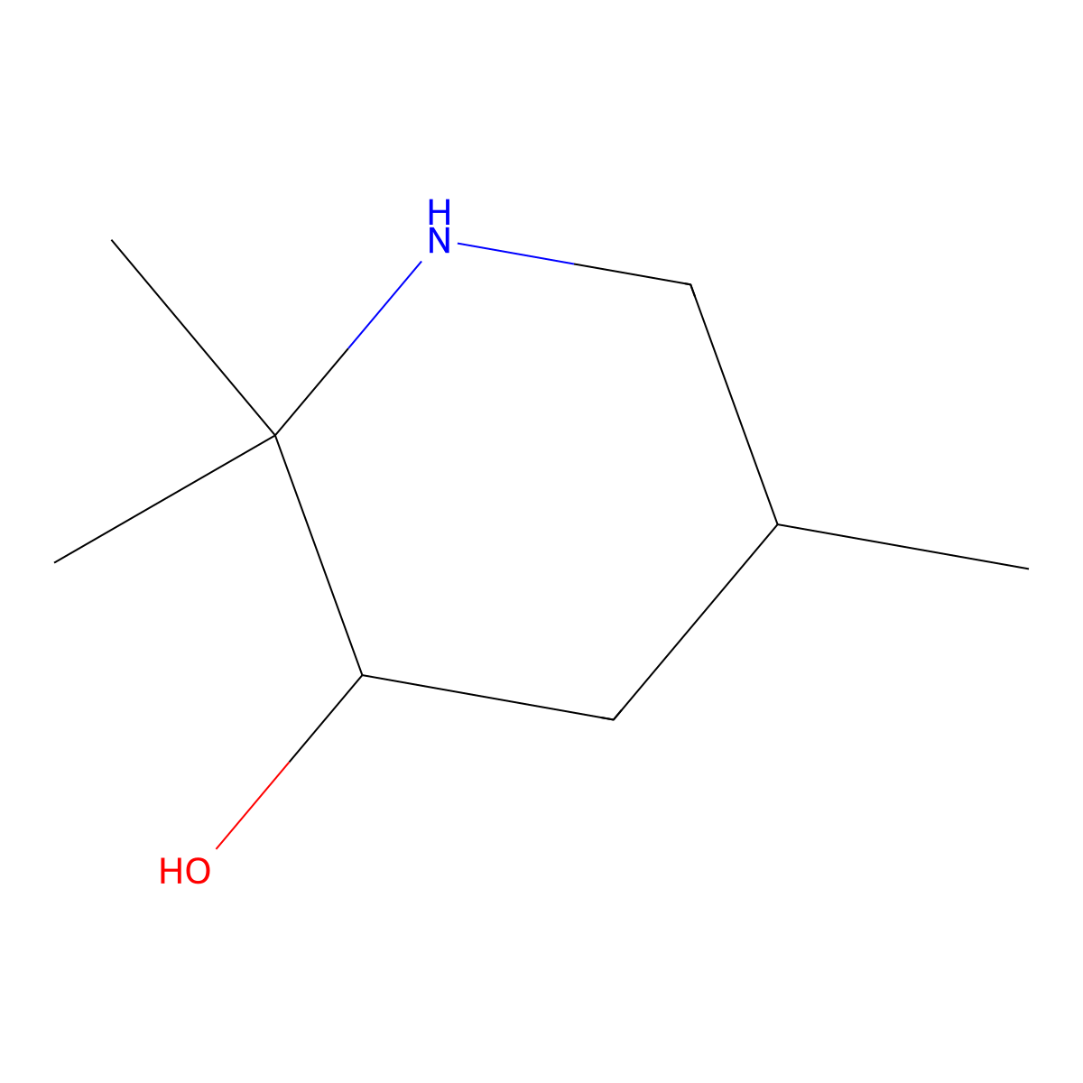 2,2,5-Trimethylpiperidin-3-ol molecular structure, CAS 381680-27-9