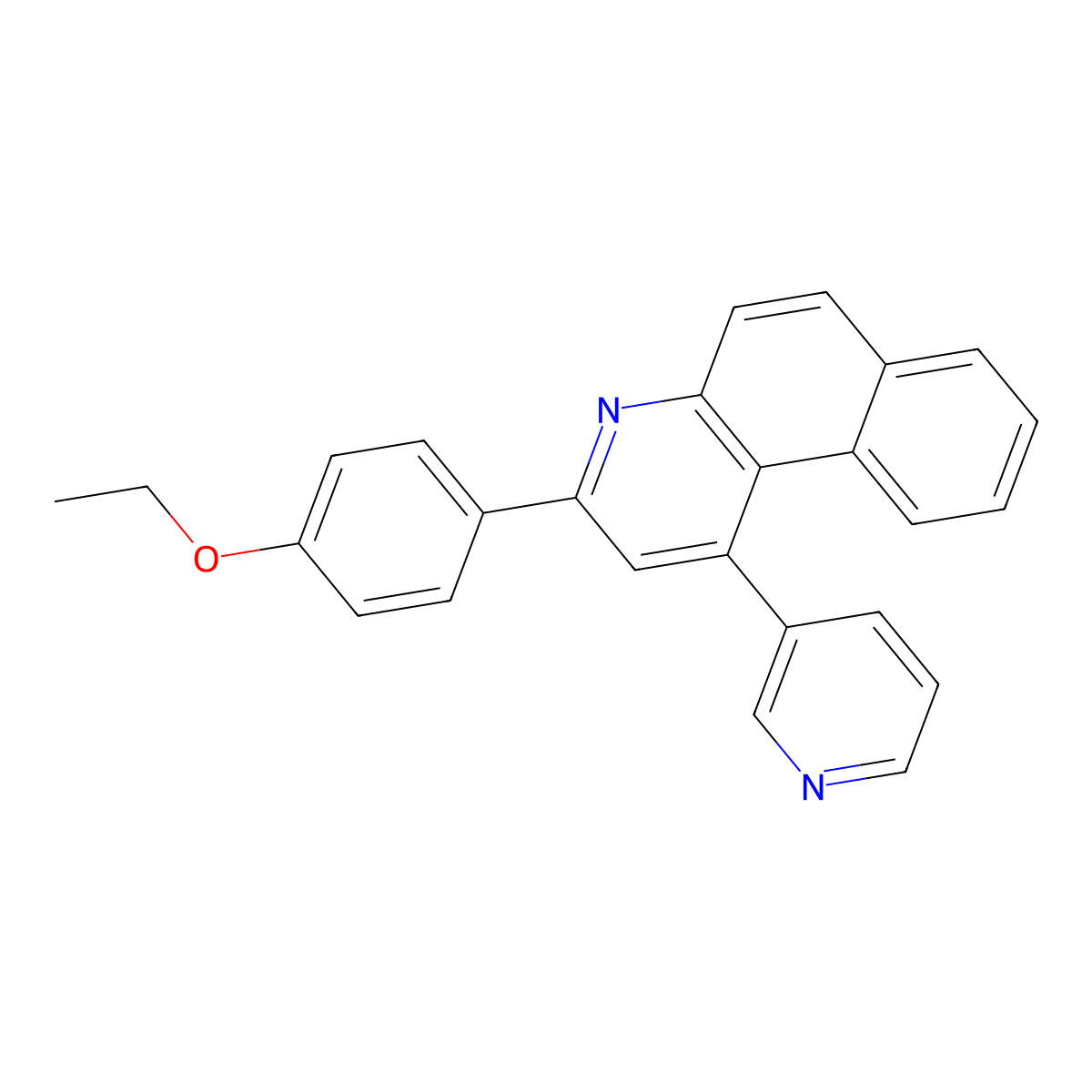 3-(4-Ethoxyphenyl)-1-pyridin-3-ylbenzo[f]quinoline molecular structure, CAS 381681-59-0