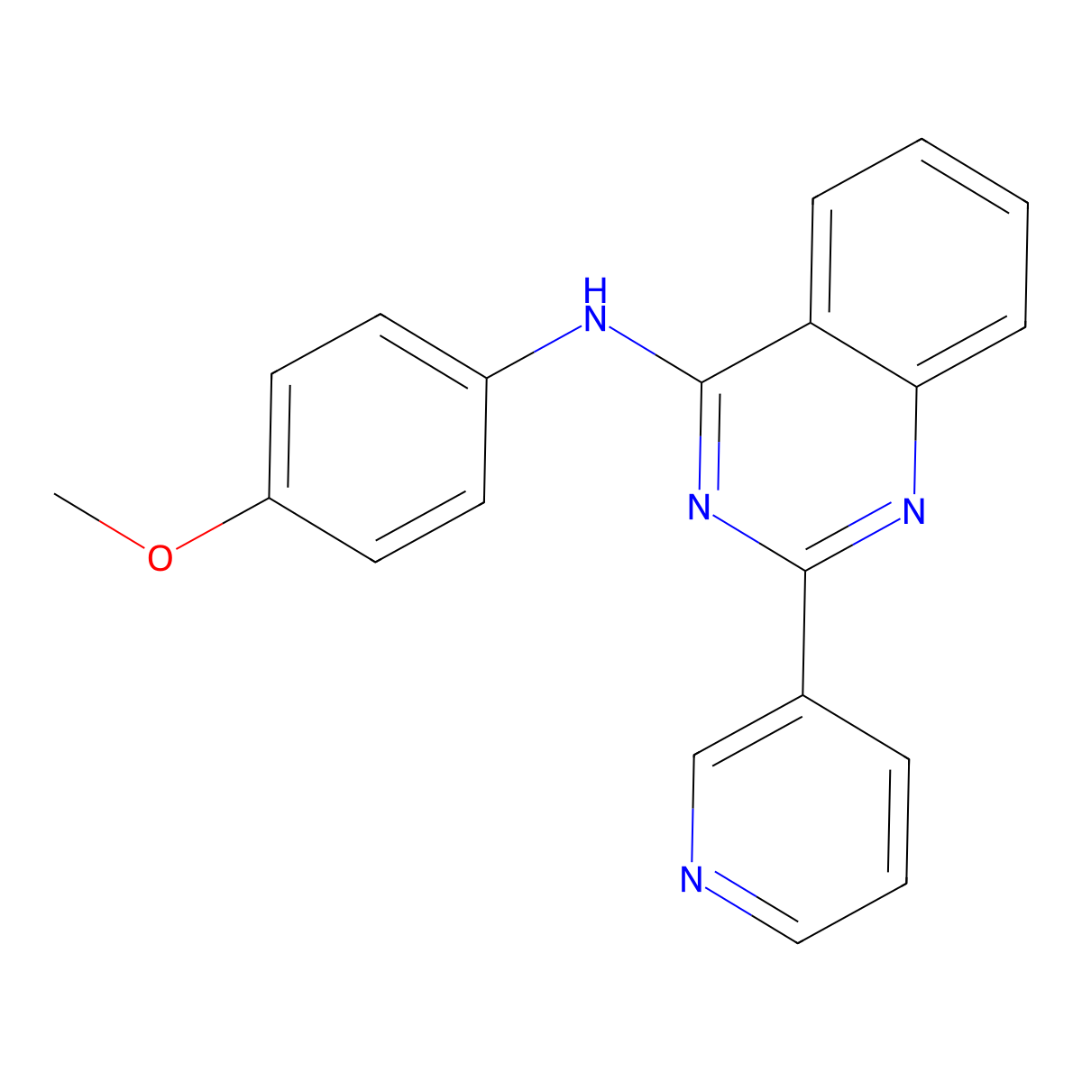 N-(4-methoxyphenyl)-2-pyridin-3-ylquinazolin-4-amine molecular structure, CAS 381683-52-9