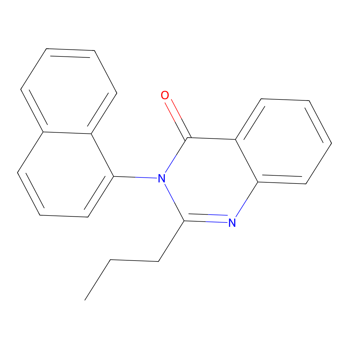 3-Naphthalen-1-yl-2-propylquinazolin-4-one molecular structure, CAS 381683-60-9