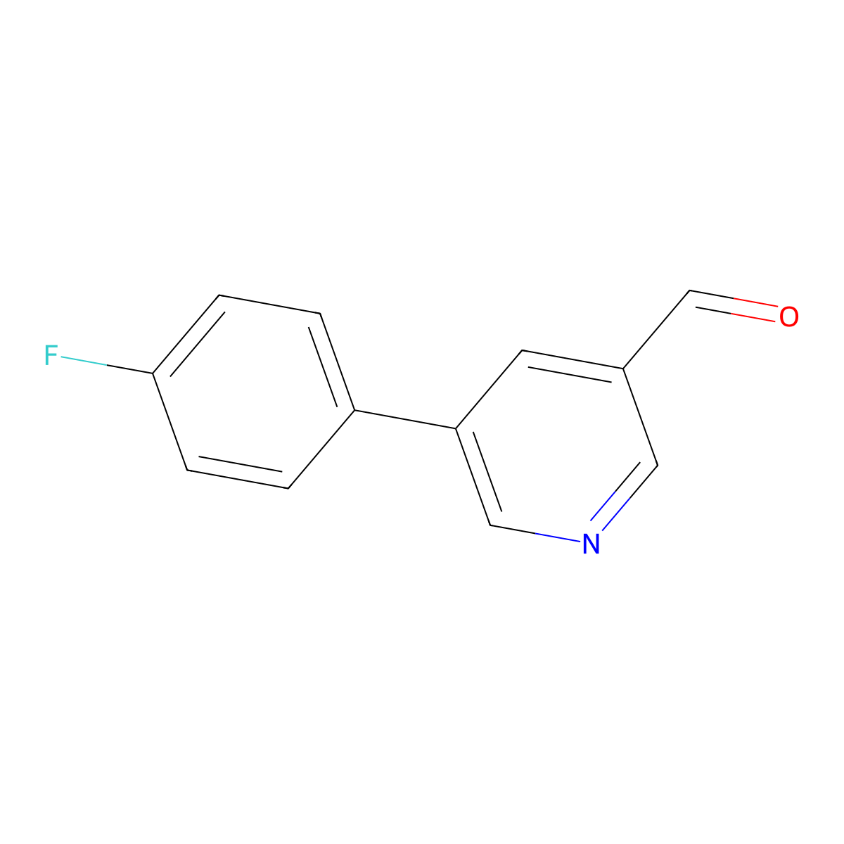 5-(4-Fluorophenyl)pyridine-3-carbaldehyde molecular structure, CAS 381684-96-4
