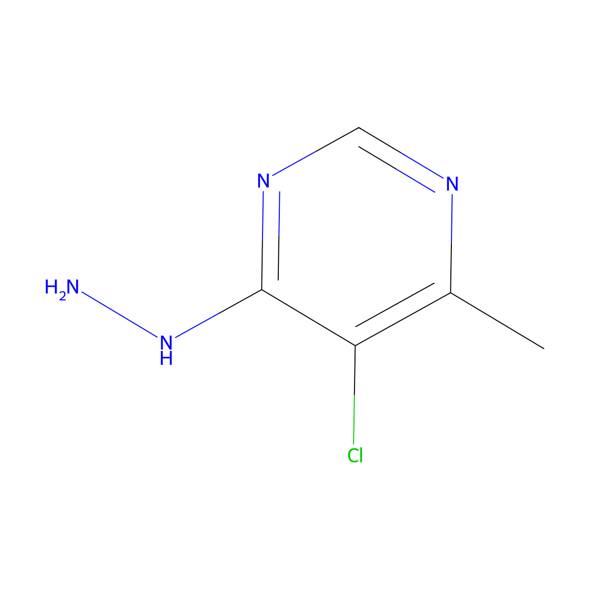 5-Chloro-4-hydrazinyl-6-methylpyrimidine molecular structure, CAS 381688-55-7