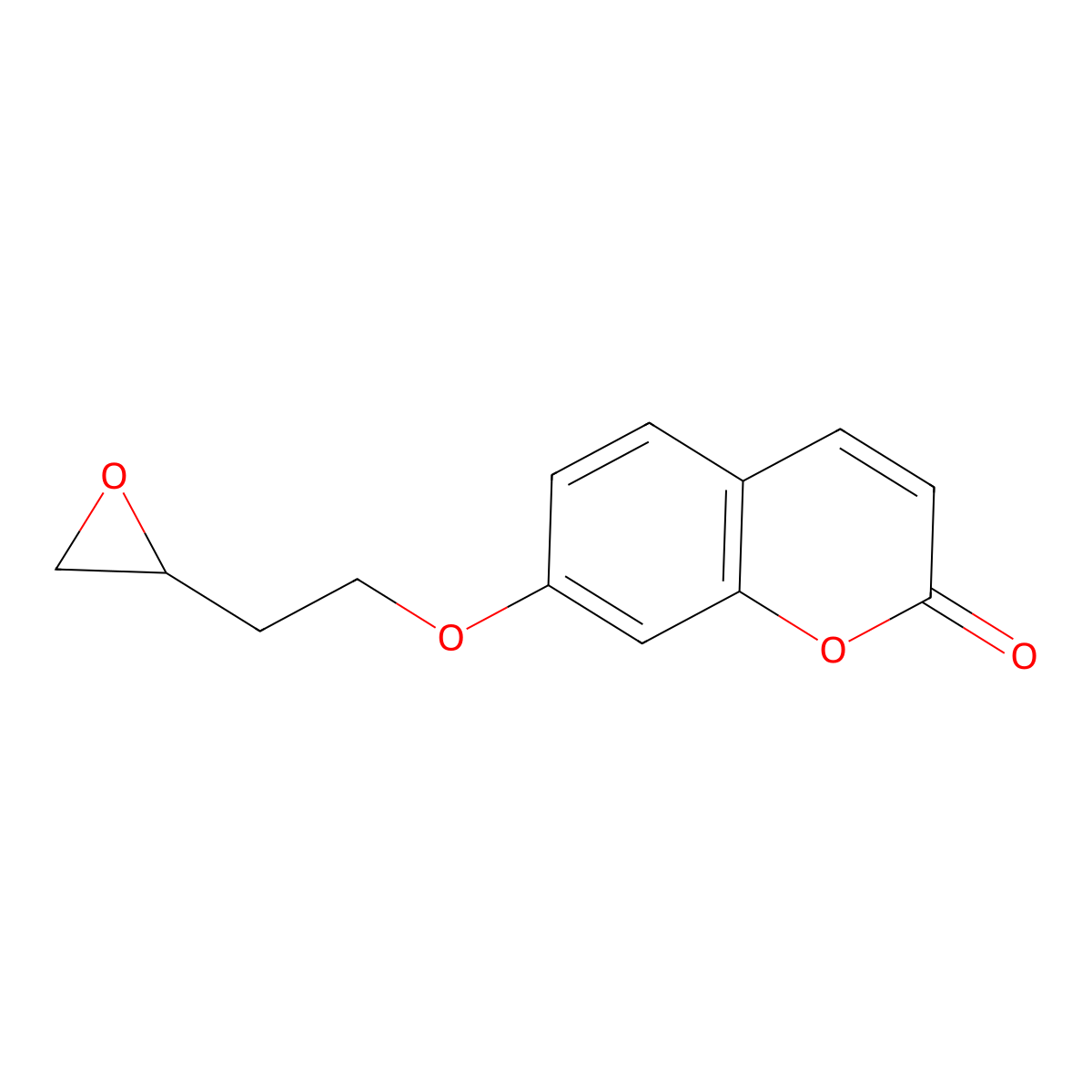 7-(2-Oxiranylethoxy)-2H-1-benzopyran-2-one molecular structure, CAS 381689-75-4