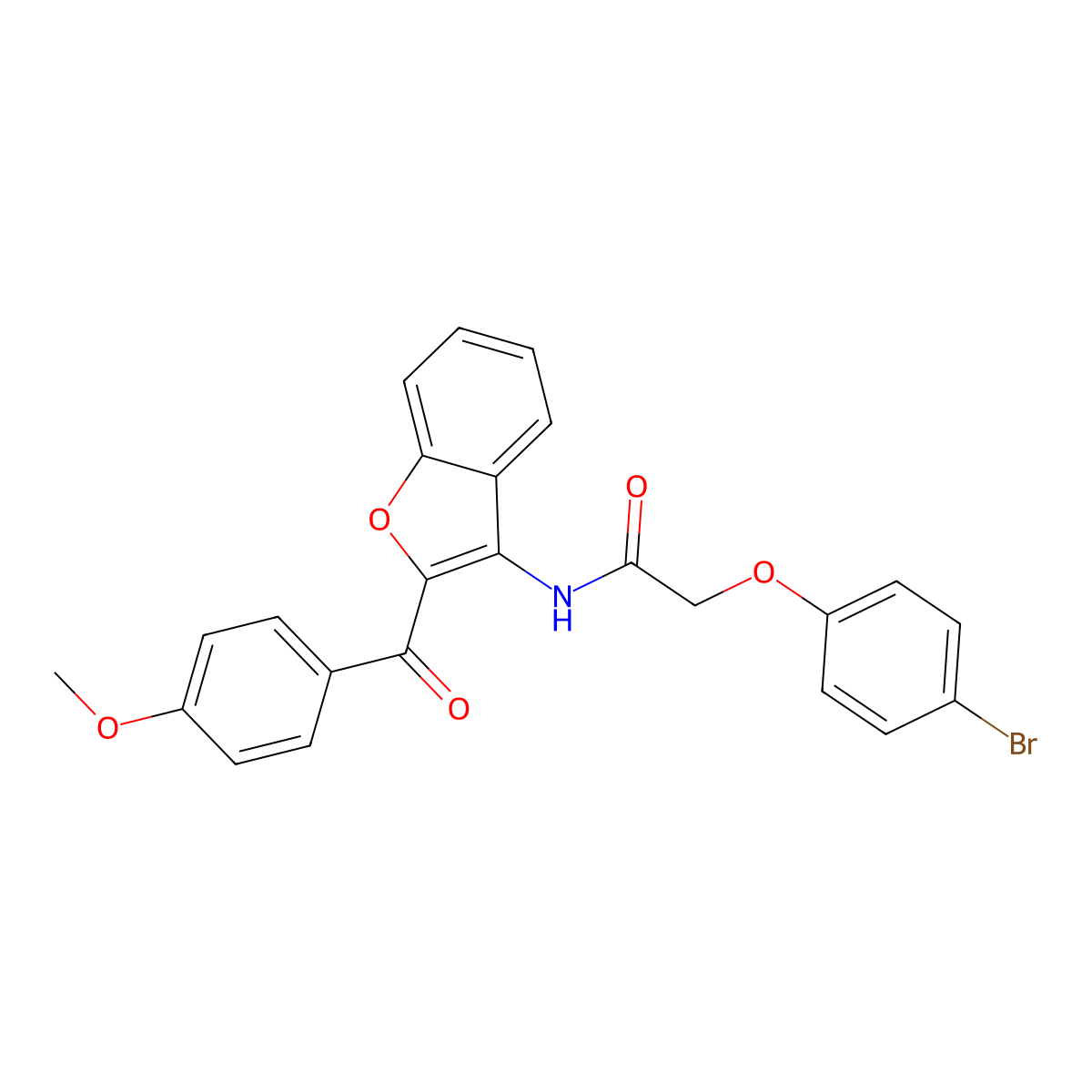 2-(4-bromophenoxy)-N-[2-(4-methoxybenzoyl)-1-benzofuran-3-yl]acetamide molecular structure, CAS 381696-93-1
