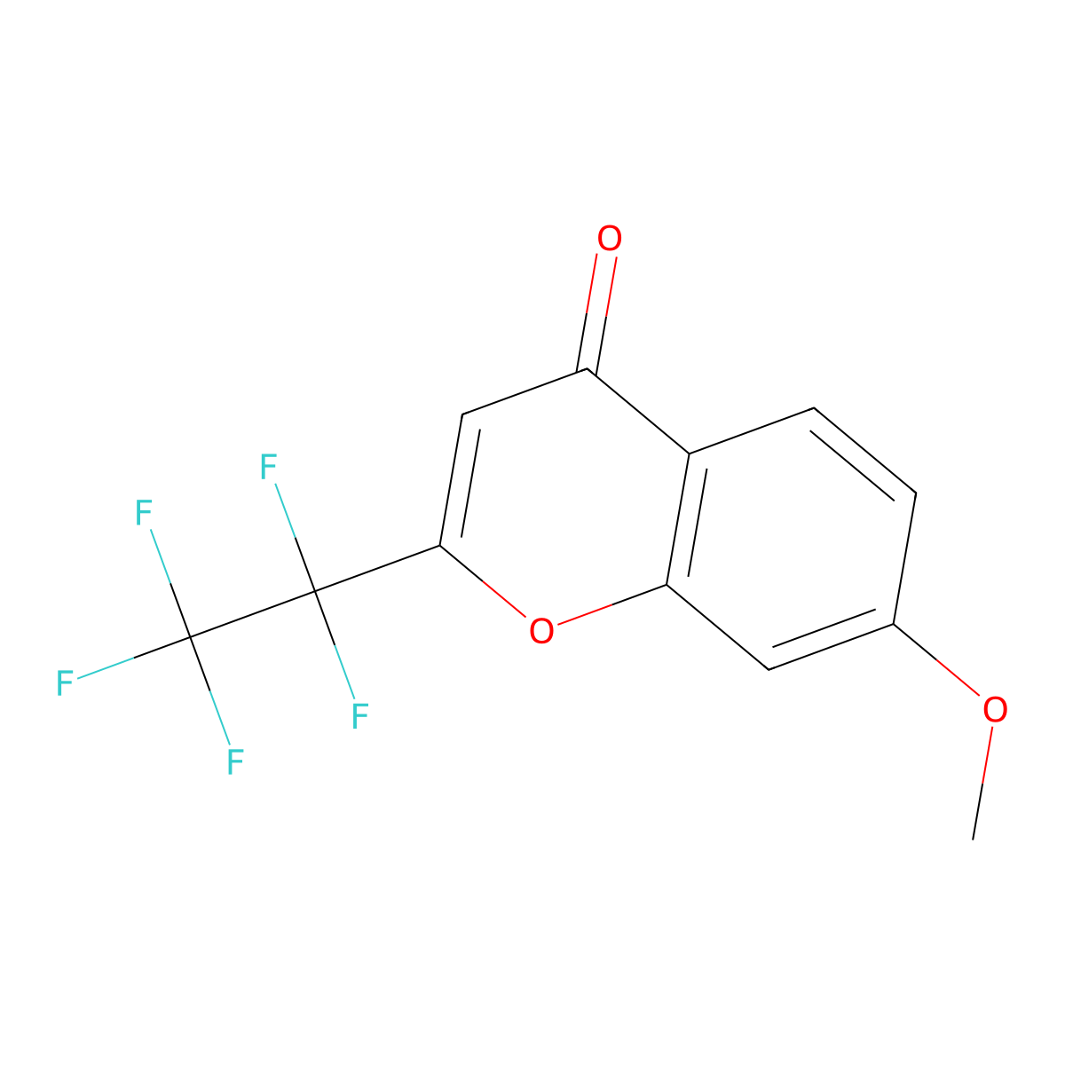 7-methoxy-2-(pentafluoroethyl)-4H-chromen-4-one molecular structure, CAS 381697-82-1