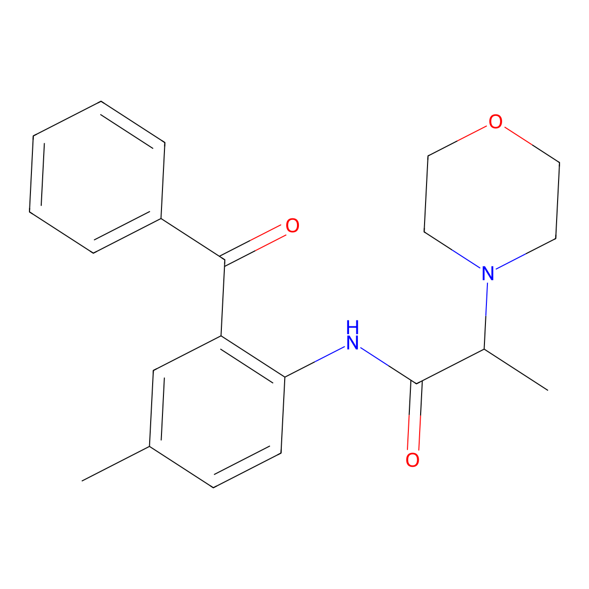 N-(2-benzoyl-4-methylphenyl)-2-morpholin-4-ylpropanamide molecular structure, CAS 381697-88-7
