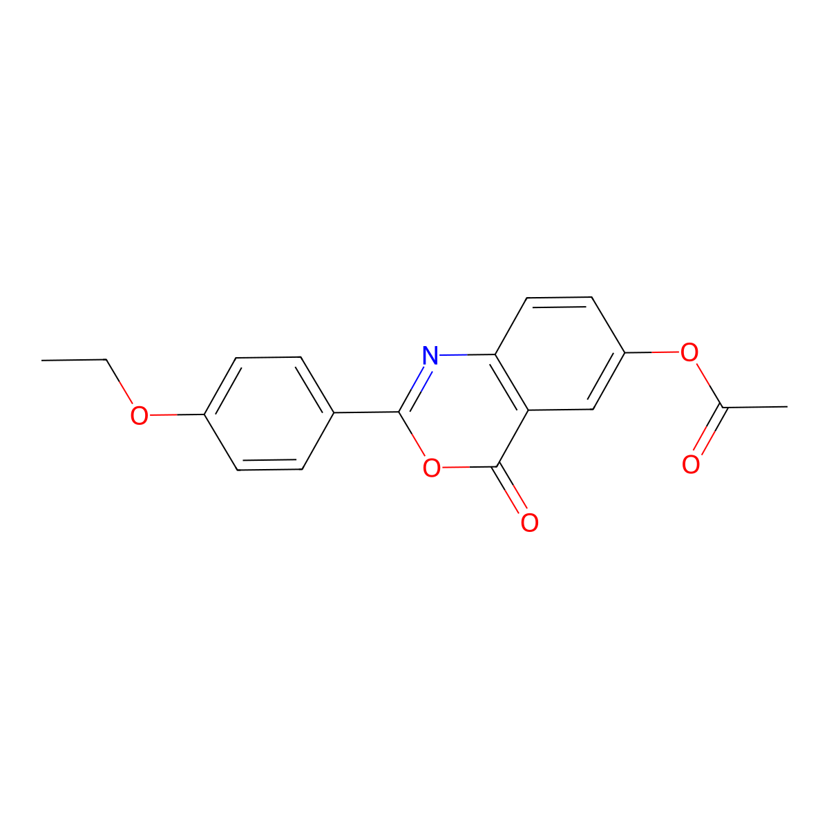 [2-(4-Ethoxyphenyl)-4-oxo-3,1-benzoxazin-6-yl] acetate molecular structure, CAS 381698-32-4