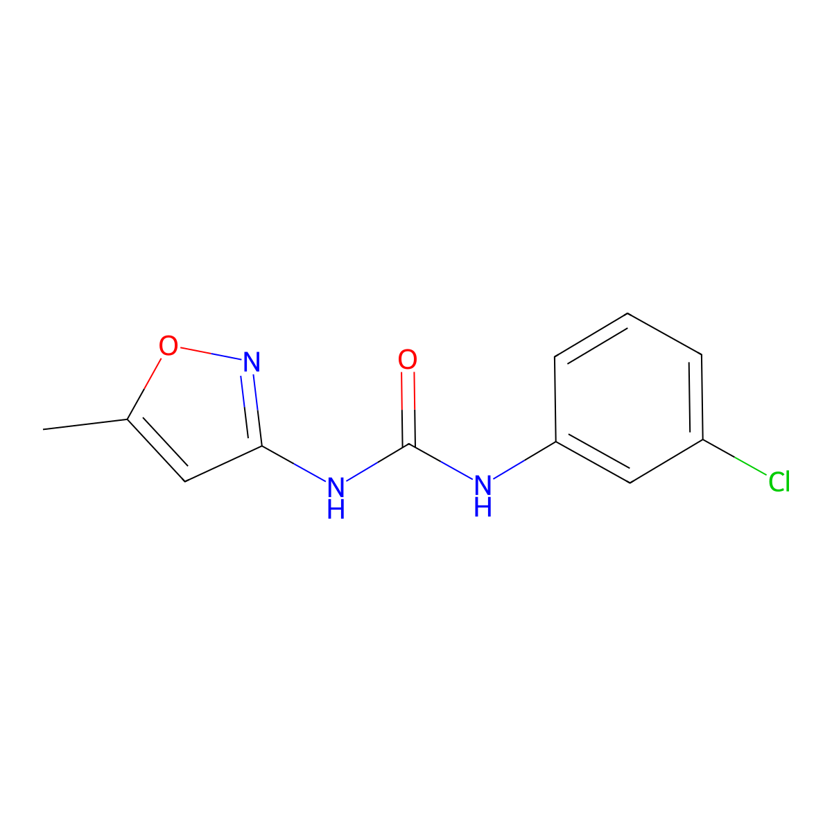N-(3-Chlorophenyl)-N'-(5-methyl-3-isoxazolyl)urea molecular structure, CAS 381698-55-1