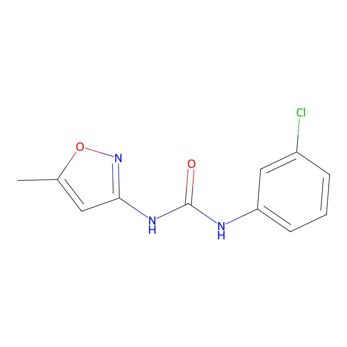 N-(3-Chlorophenyl)-N'-(5-methyl-3-isoxazolyl)urea molecular structure, CAS 381698-55-1