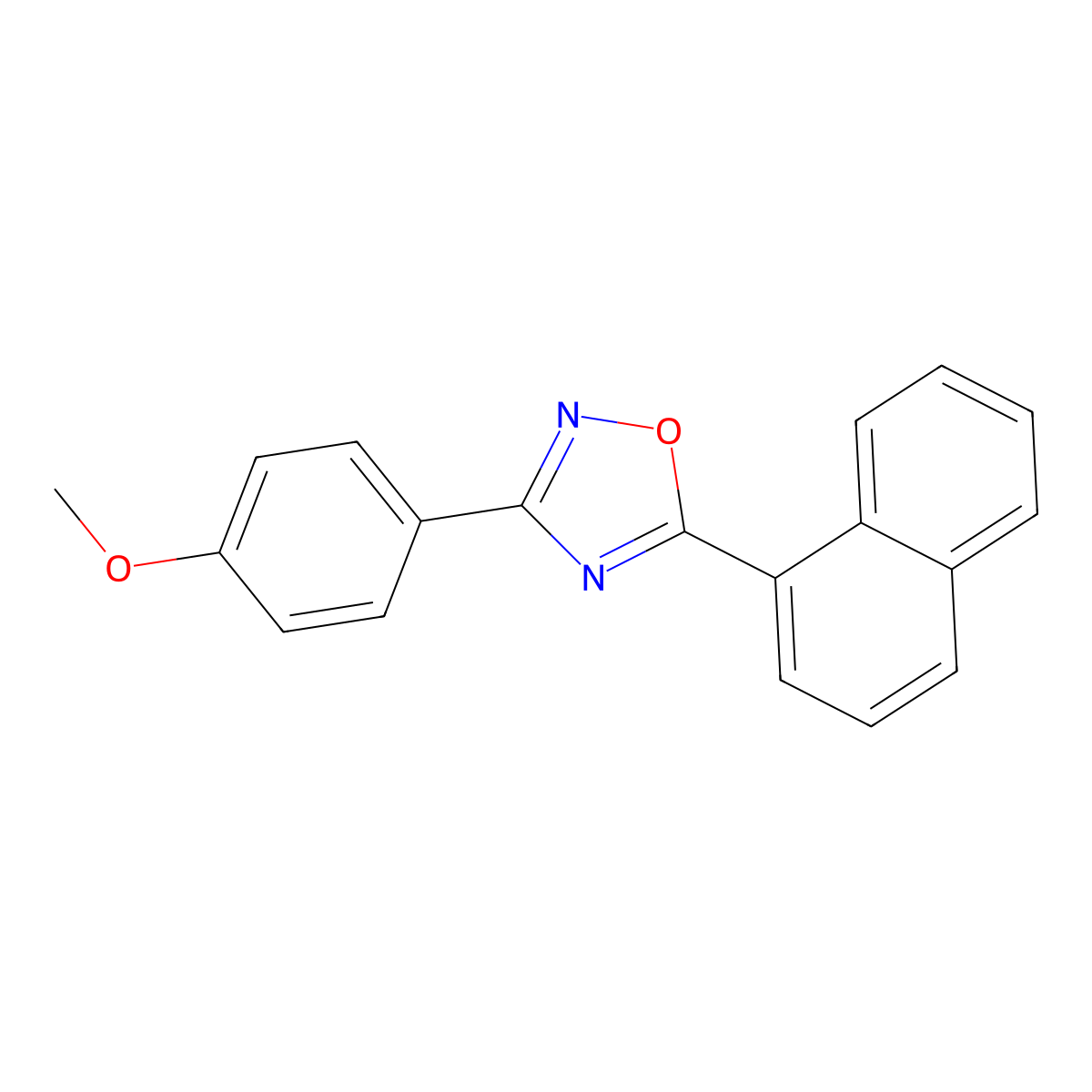 3-(4-Methoxyphenyl)-5-(naphthalen-1-yl)-1,2,4-oxadiazole molecular structure, CAS 381698-73-3