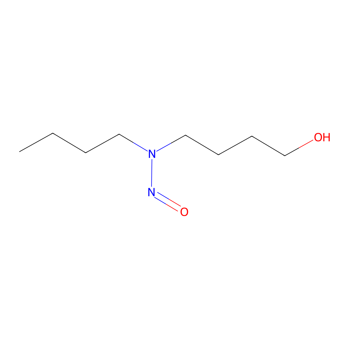 N-butyl-N-(4-hydroxybutyl)nitrosamine molecular structure, CAS 3817-11-6