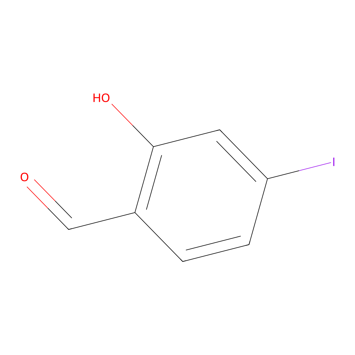 2-Hydroxy-4-iodobenzaldehyde molecular structure, CAS 38170-02-4