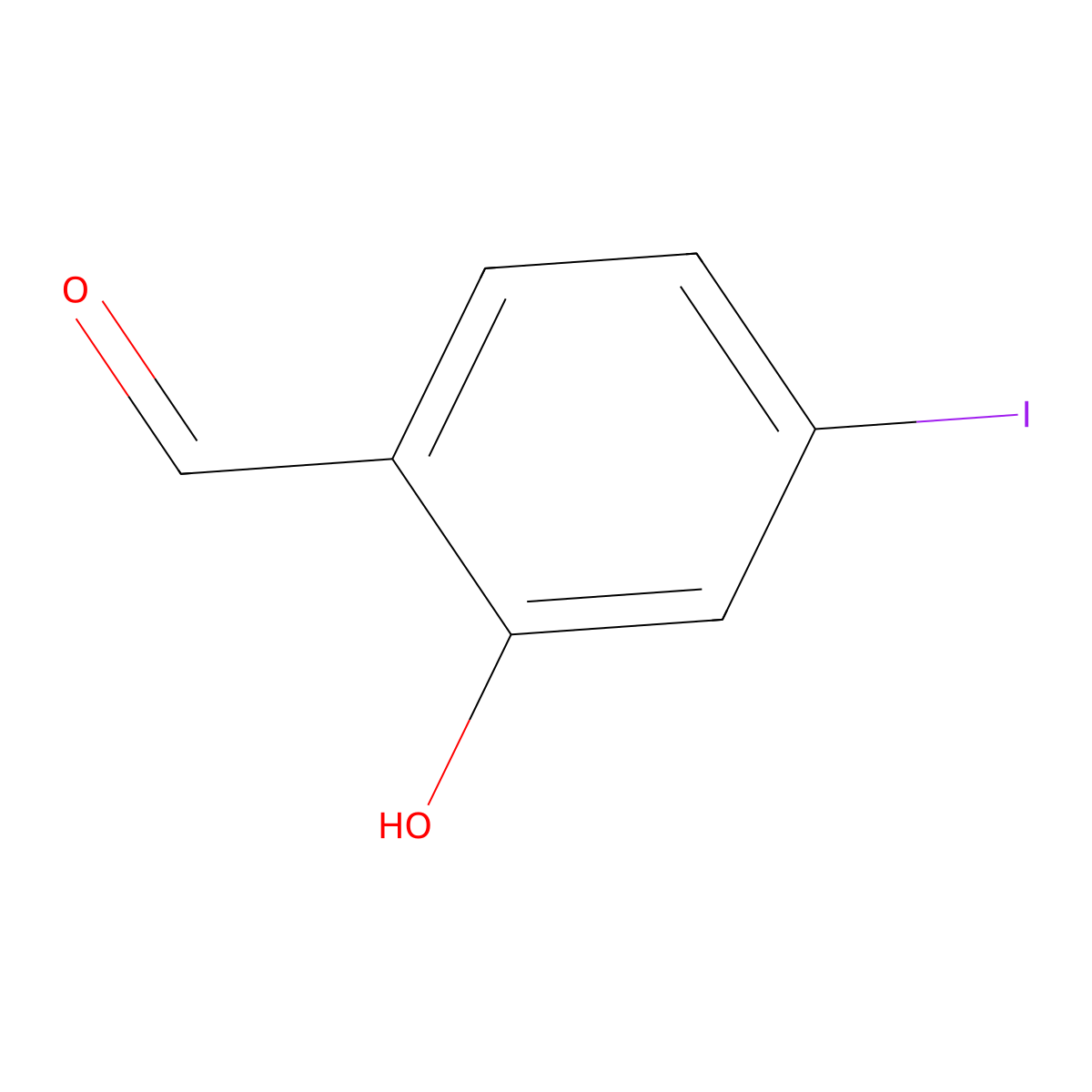 2-Hydroxy-4-iodobenzaldehyde molecular structure, CAS 38170-02-4