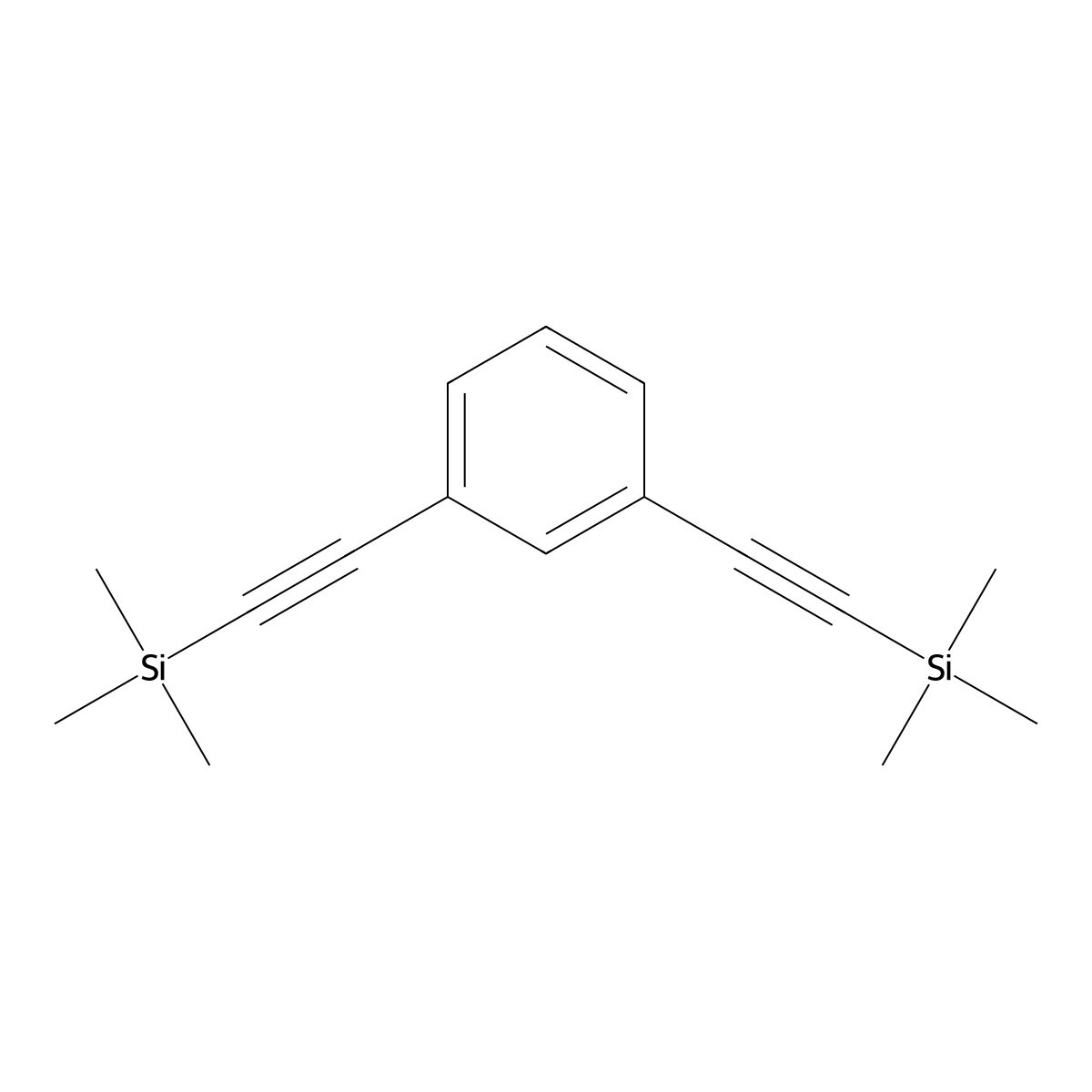 1,3-Bis[(trimethylsilyl)ethynyl]benzene molecular structure, CAS 38170-80-8