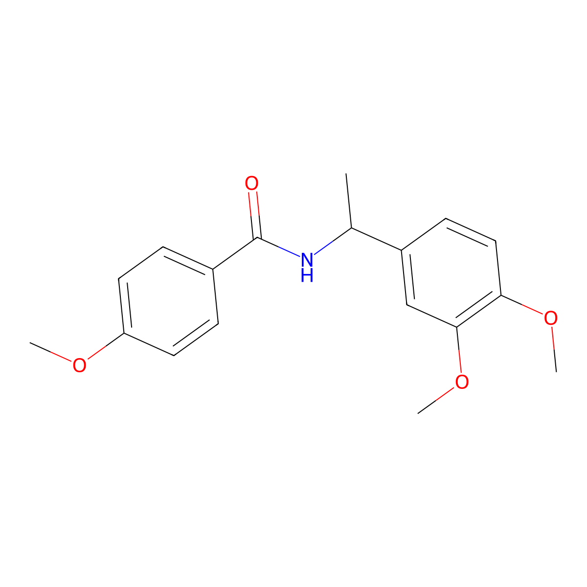 N-[1-(3,4-dimethoxyphenyl)ethyl]-4-methoxybenzamide molecular structure, CAS 381702-54-1