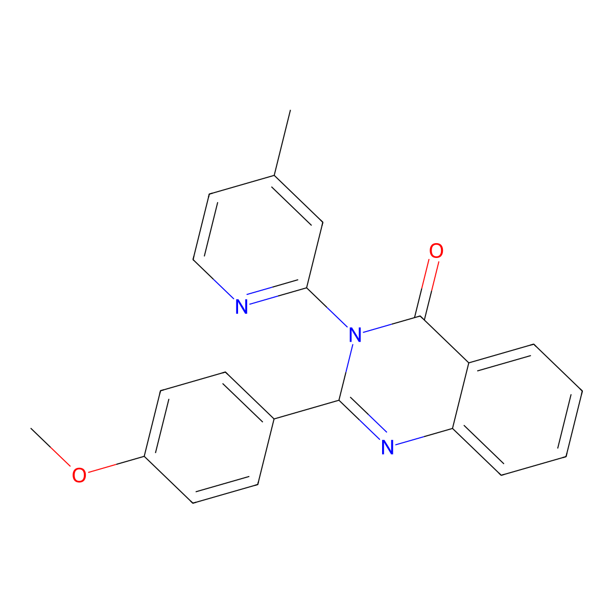 2-(4-Methoxyphenyl)-3-(4-methylpyridin-2-yl)quinazolin-4-one molecular structure, CAS 381702-60-9