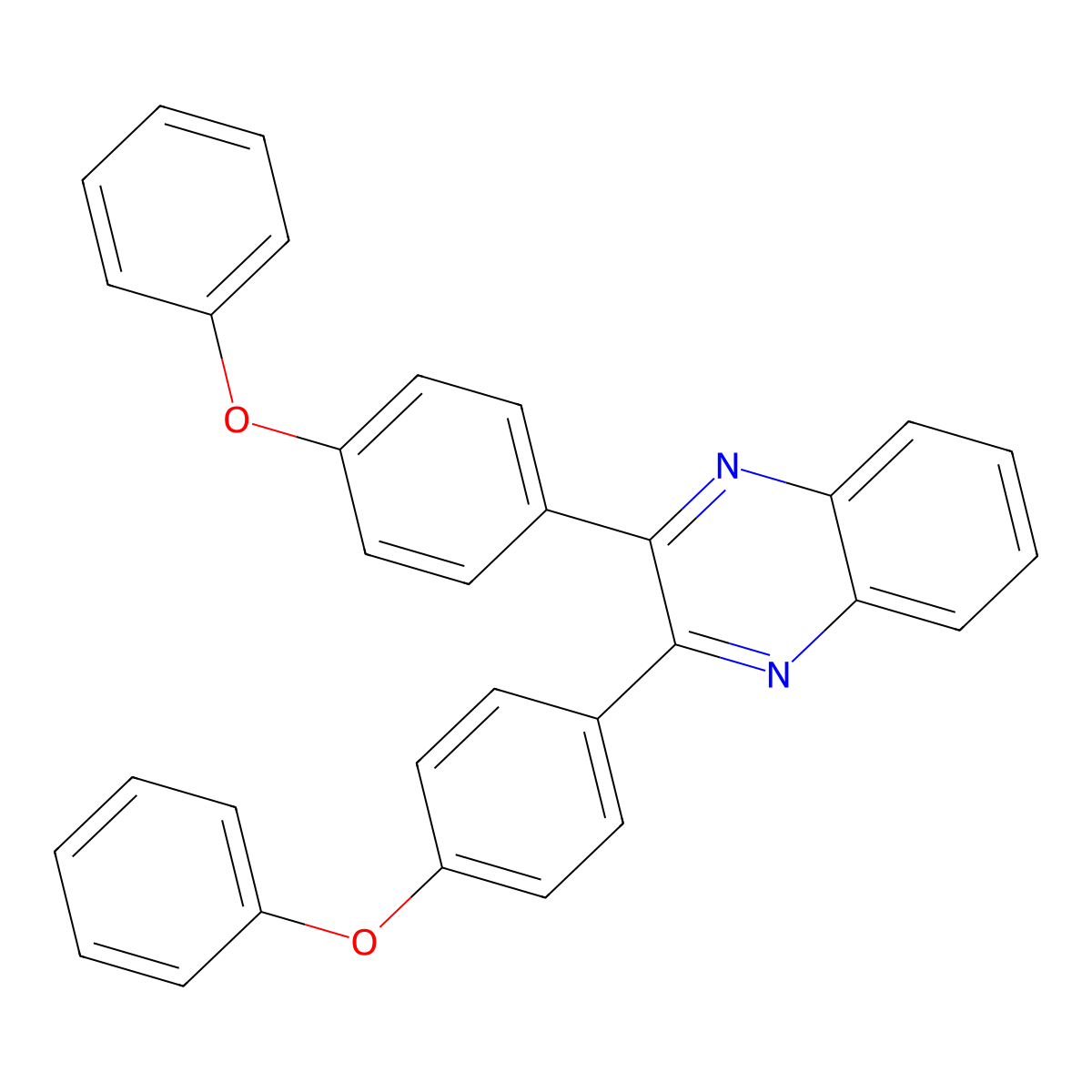 2,3-Bis(4-phenoxyphenyl)quinoxaline molecular structure, CAS 381705-13-1