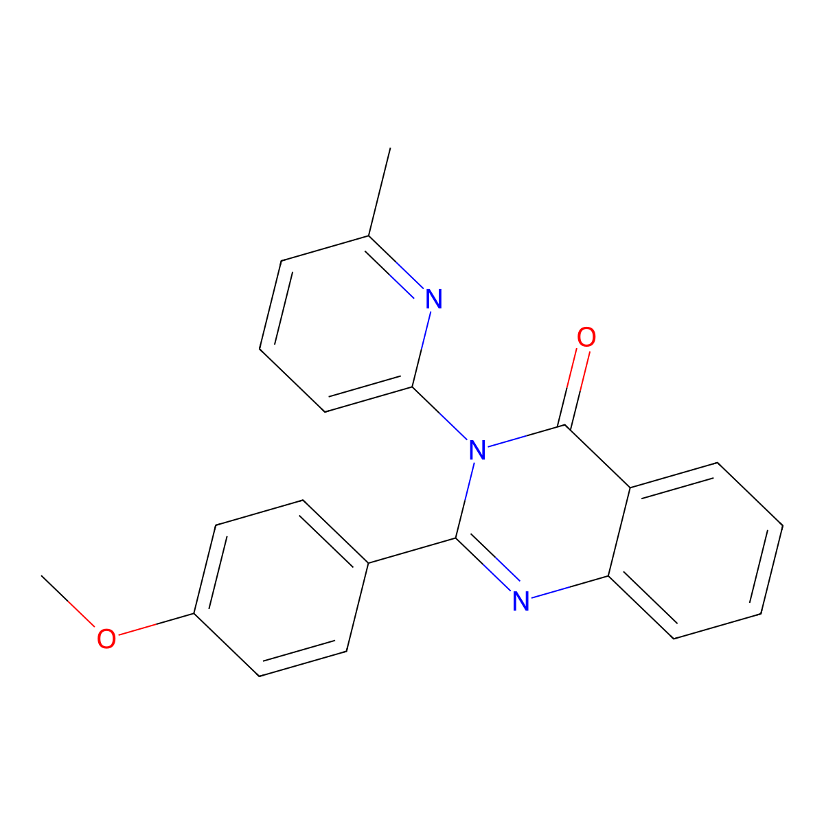 2-(4-Methoxyphenyl)-3-(6-methylpyridin-2-yl)quinazolin-4-one molecular structure, CAS 381705-32-4