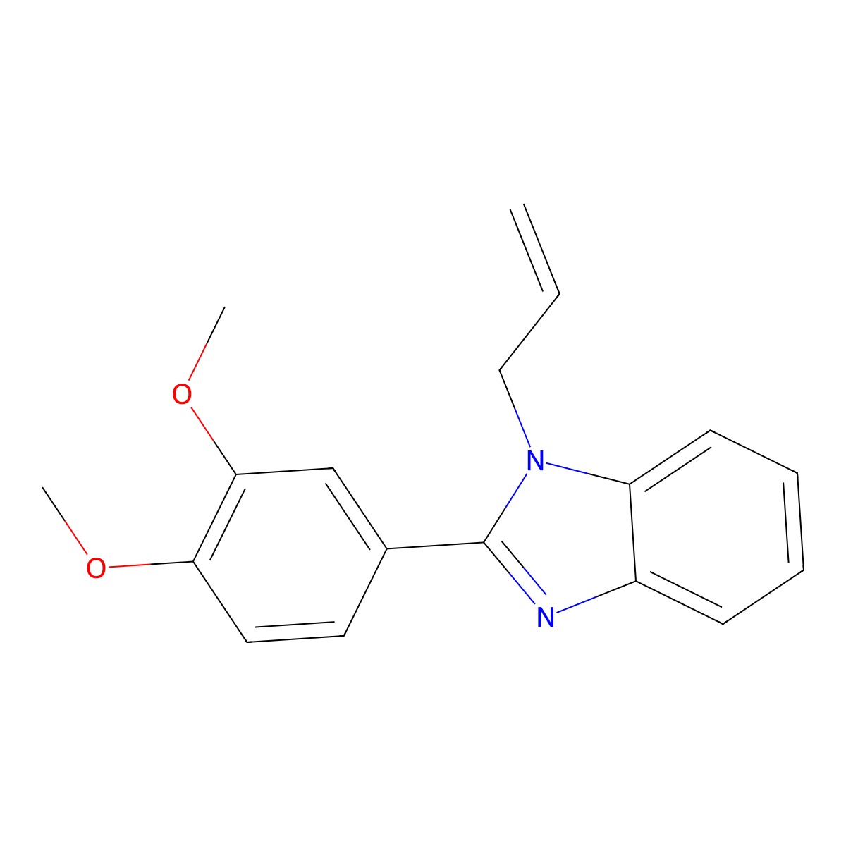 2-(3,4-Dimethoxyphenyl)-1-prop-2-enylbenzimidazole molecular structure, CAS 381705-34-6