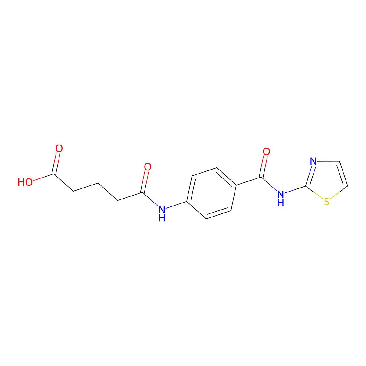 5-Oxo-5-((4-(thiazol-2-ylcarbamoyl)phenyl)amino)pentanoic acid molecular structure, CAS 381705-82-4