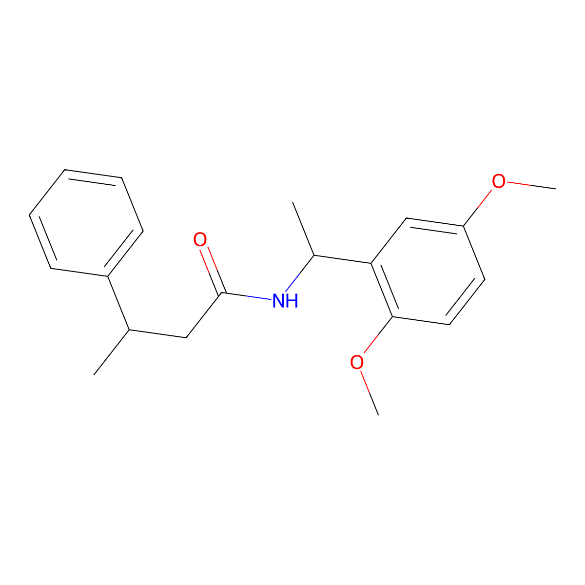 N-[1-(2,5-dimethoxyphenyl)ethyl]-3-phenylbutanamide molecular structure, CAS 381705-84-6