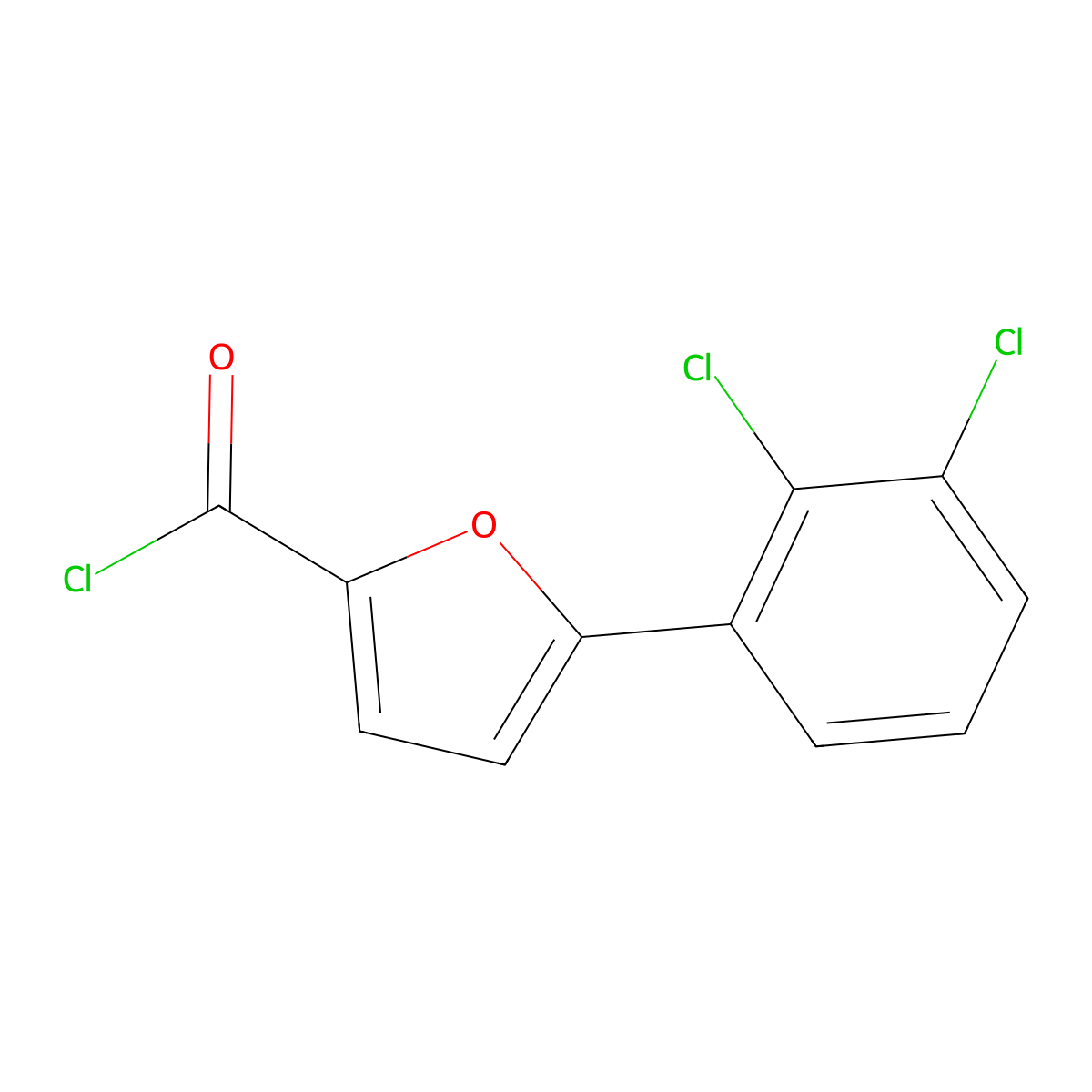 5-(2,3-dichlorophenyl)furan-2-carbonyl Chloride molecular structure, CAS 381710-55-0
