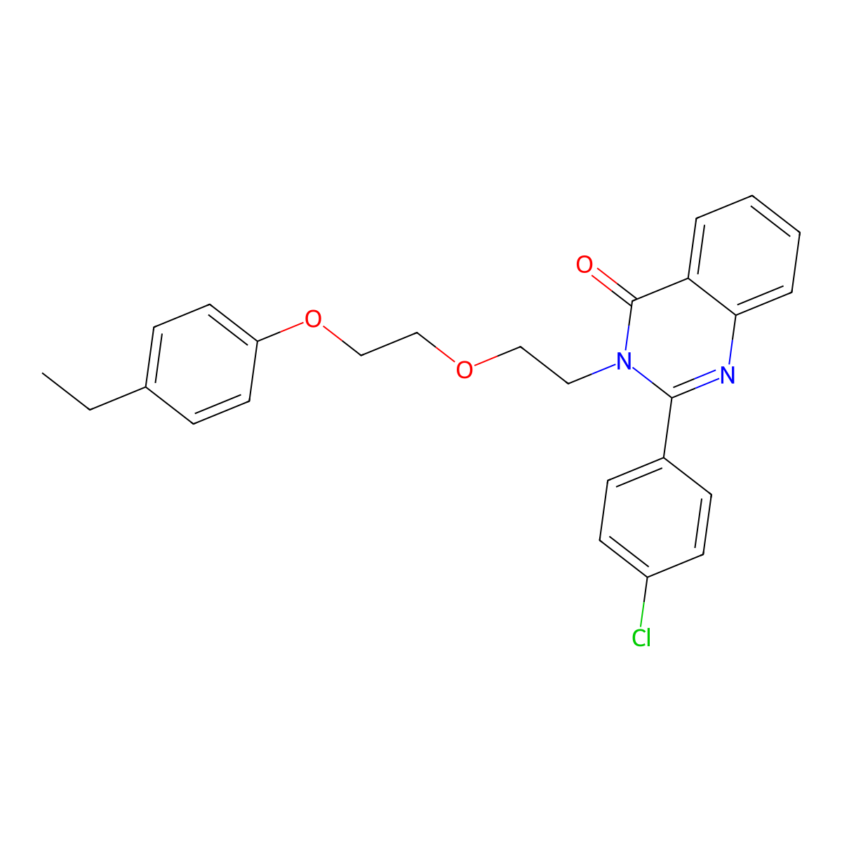 2-(4-Chlorophenyl)-3-[2-[2-(4-ethylphenoxy)ethoxy]ethyl]quinazolin-4-one molecular structure, CAS 381711-60-0