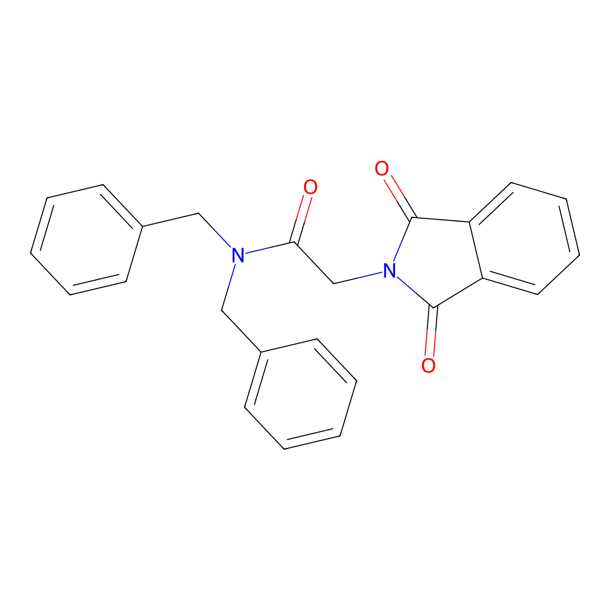 N,N-dibenzyl-2-(1,3-dioxo-1,3-dihydro-2H-isoindol-2-yl)acetamide molecular structure, CAS 381713-19-5
