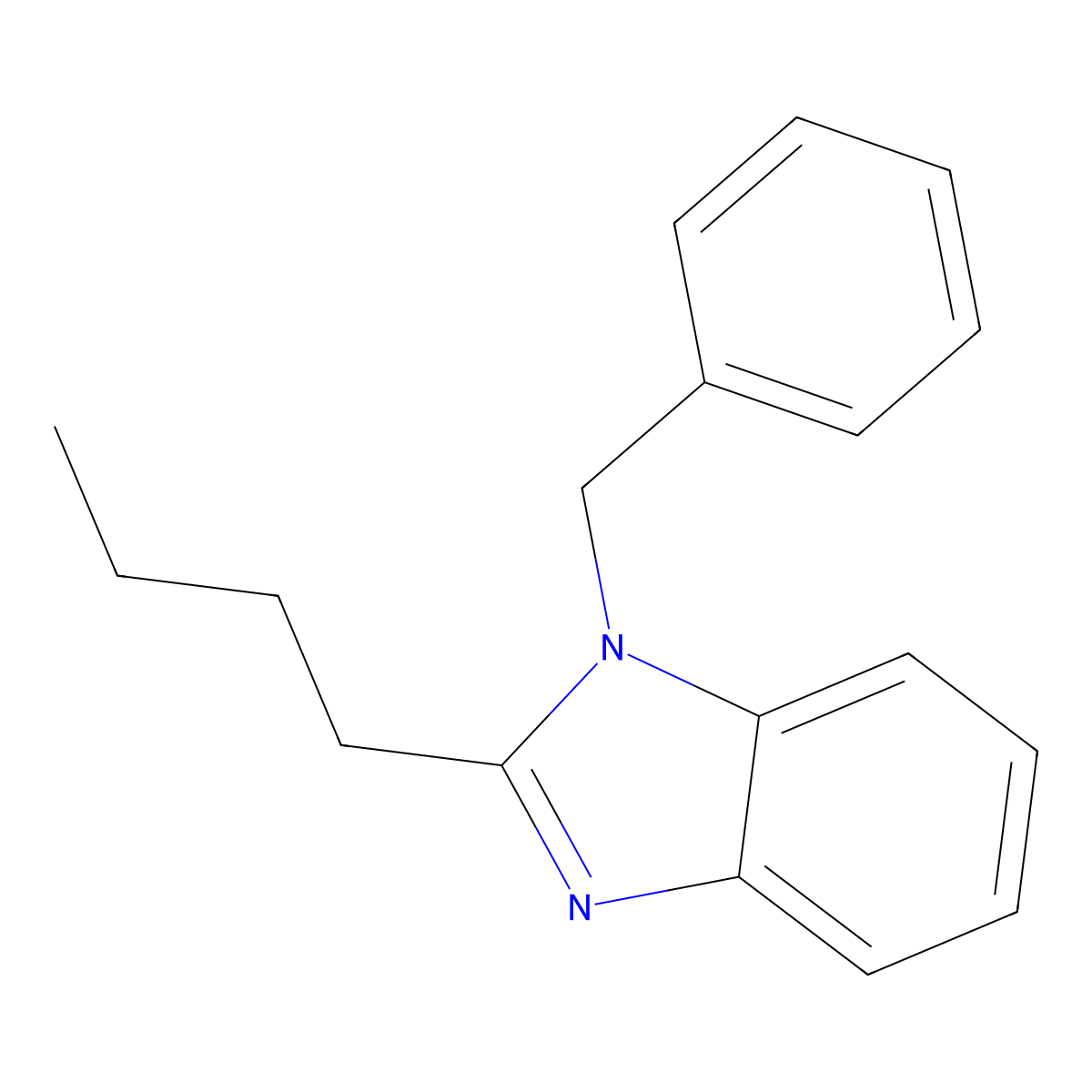 1-Benzyl-2-butylbenzimidazole molecular structure, CAS 381713-24-2