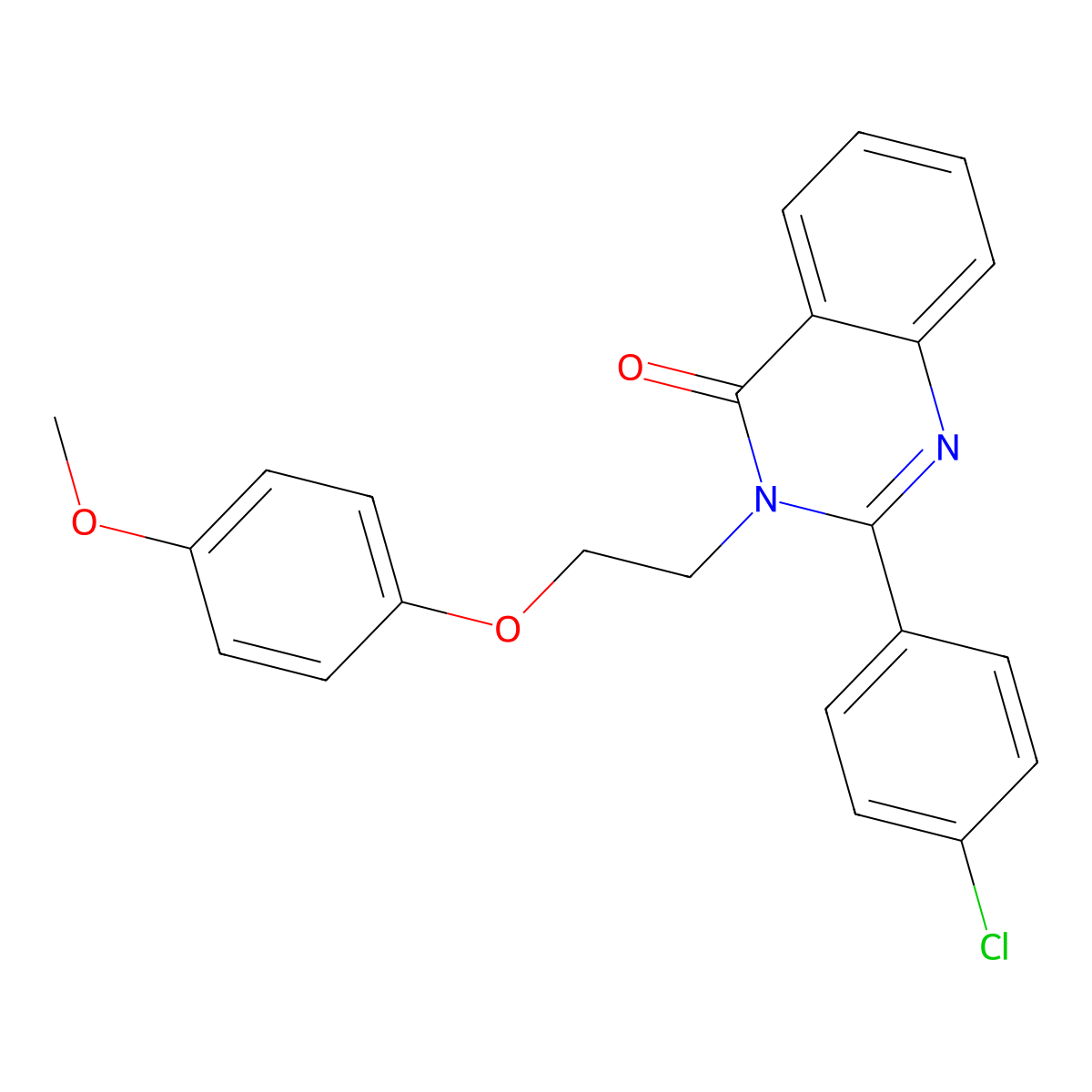 2-(4-Chlorophenyl)-3-[2-(4-methoxyphenoxy)ethyl]quinazolin-4-one molecular structure, CAS 381715-82-8