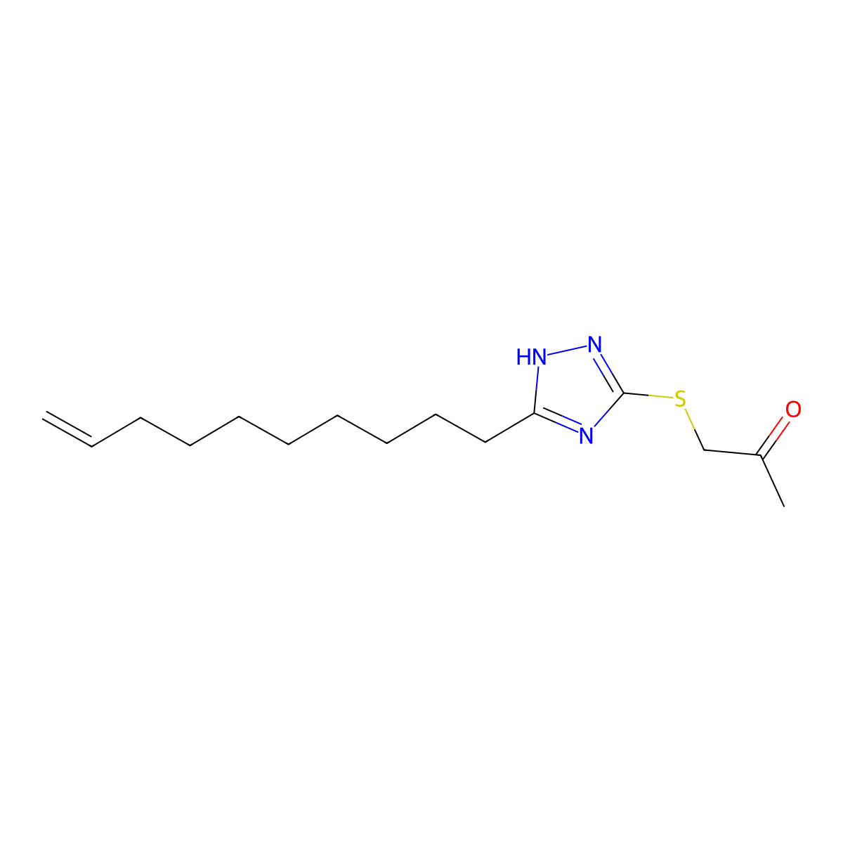 1-[(5-dec-9-enyl-1H-1,2,4-triazol-3-yl)sulfanyl]propan-2-one molecular structure, CAS 381716-66-1