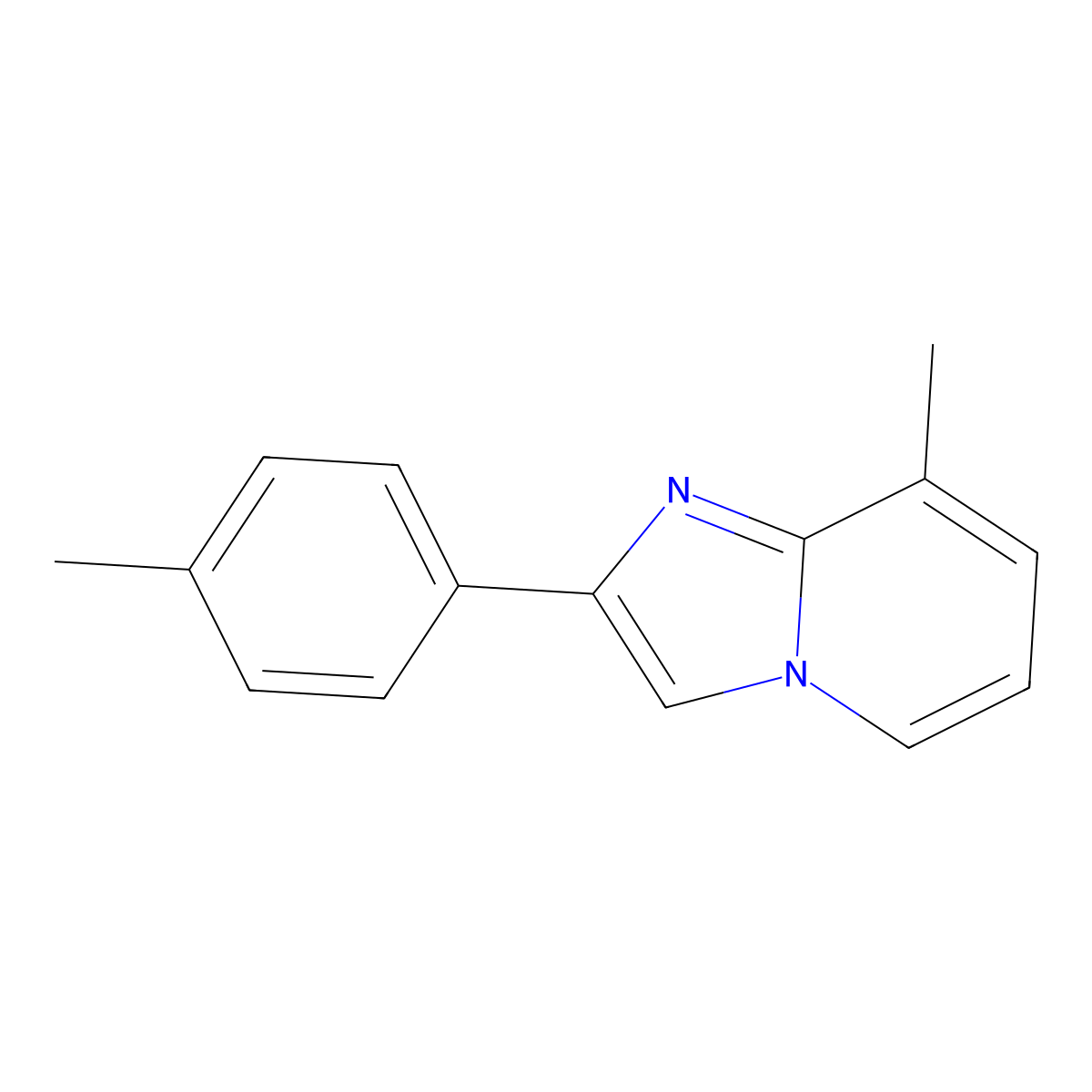 8-Methyl-2-(p-tolyl)imidazo[1,2-a]pyridine molecular structure, CAS 381717-12-0